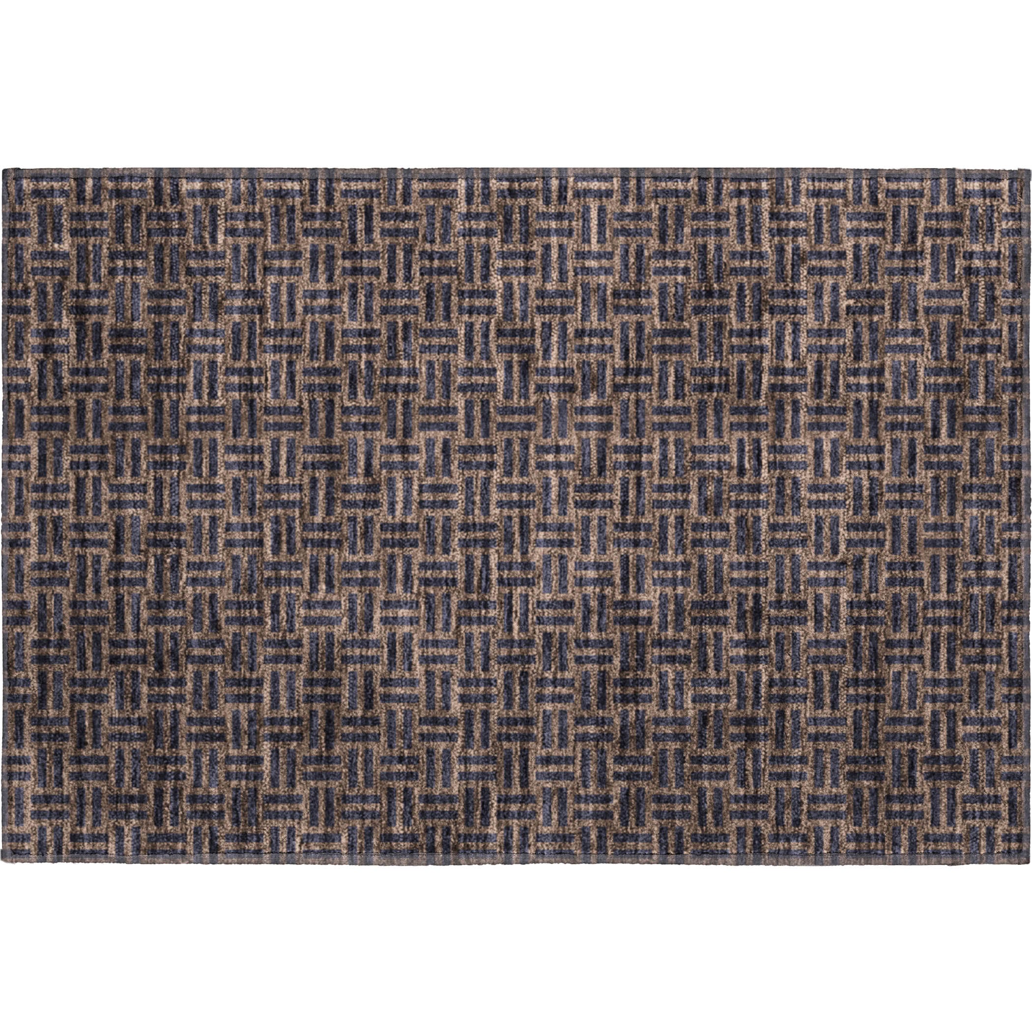 Bergen Machine Washable Transitional Chocolate Brown Rug 1'8" x 2'6" #shape_Rectangle