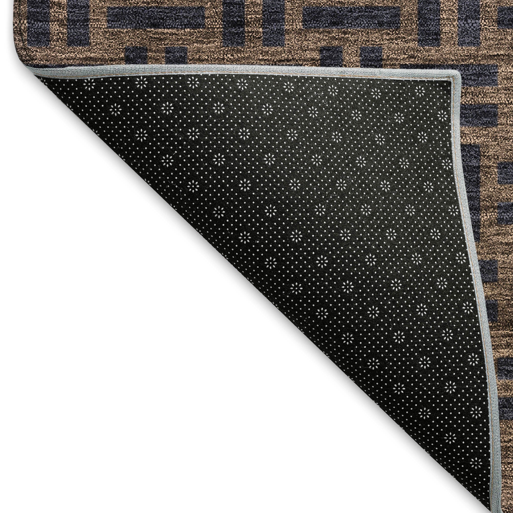 Bergen Machine Washable Transitional Chocolate Brown Rug 1'8" x 2'6" #shape_Rectangle