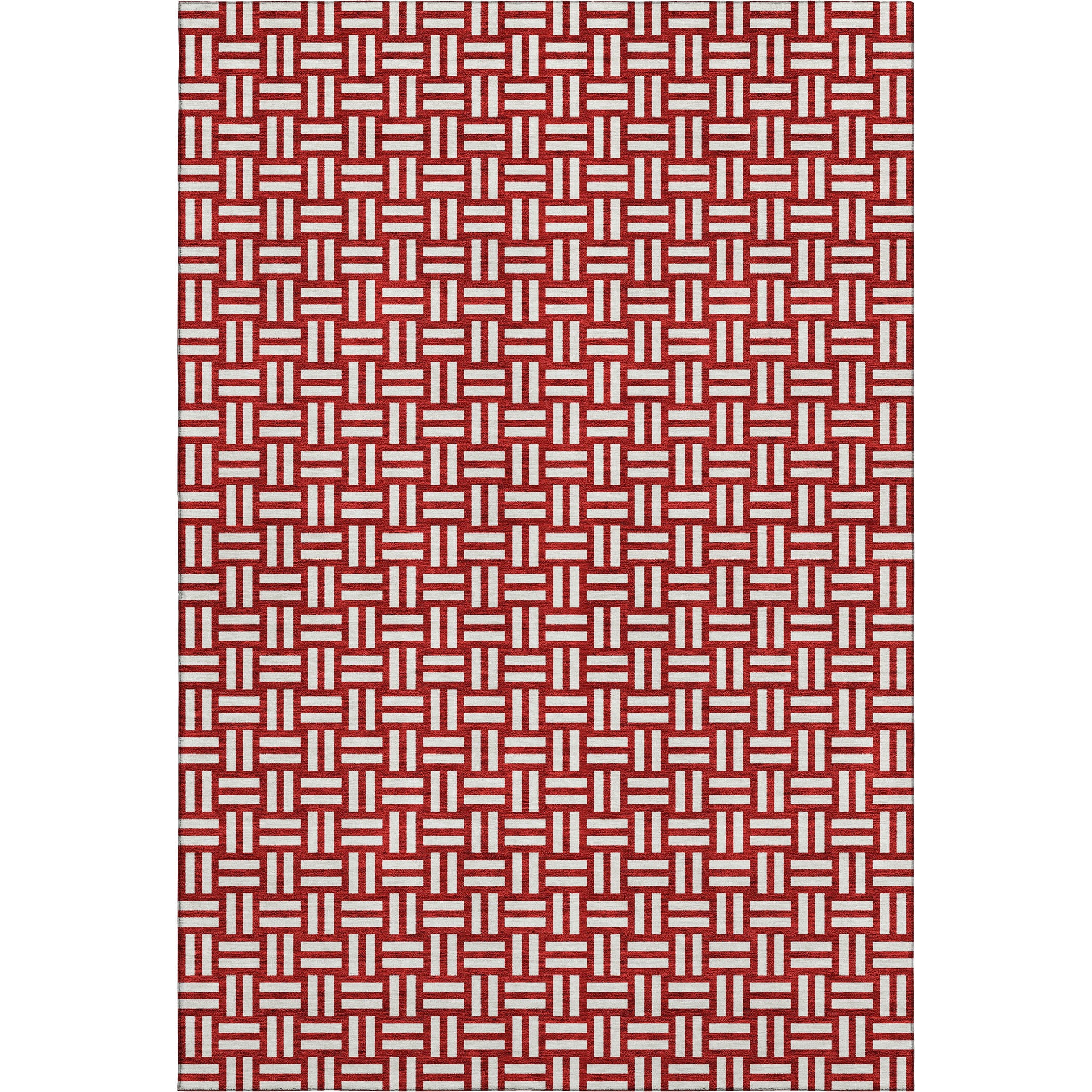 Bergen Machine Washable Transitional Red Rug 2'6" x 3'10" #shape_Rectangle
