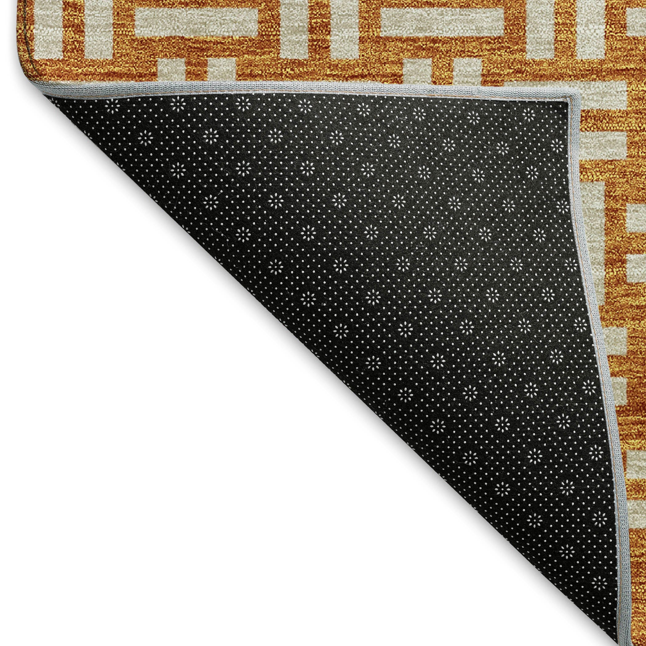 Bergen Machine Washable Transitional Terracotta Orange Rug 1'8" x 2'6" #shape_Rectangle