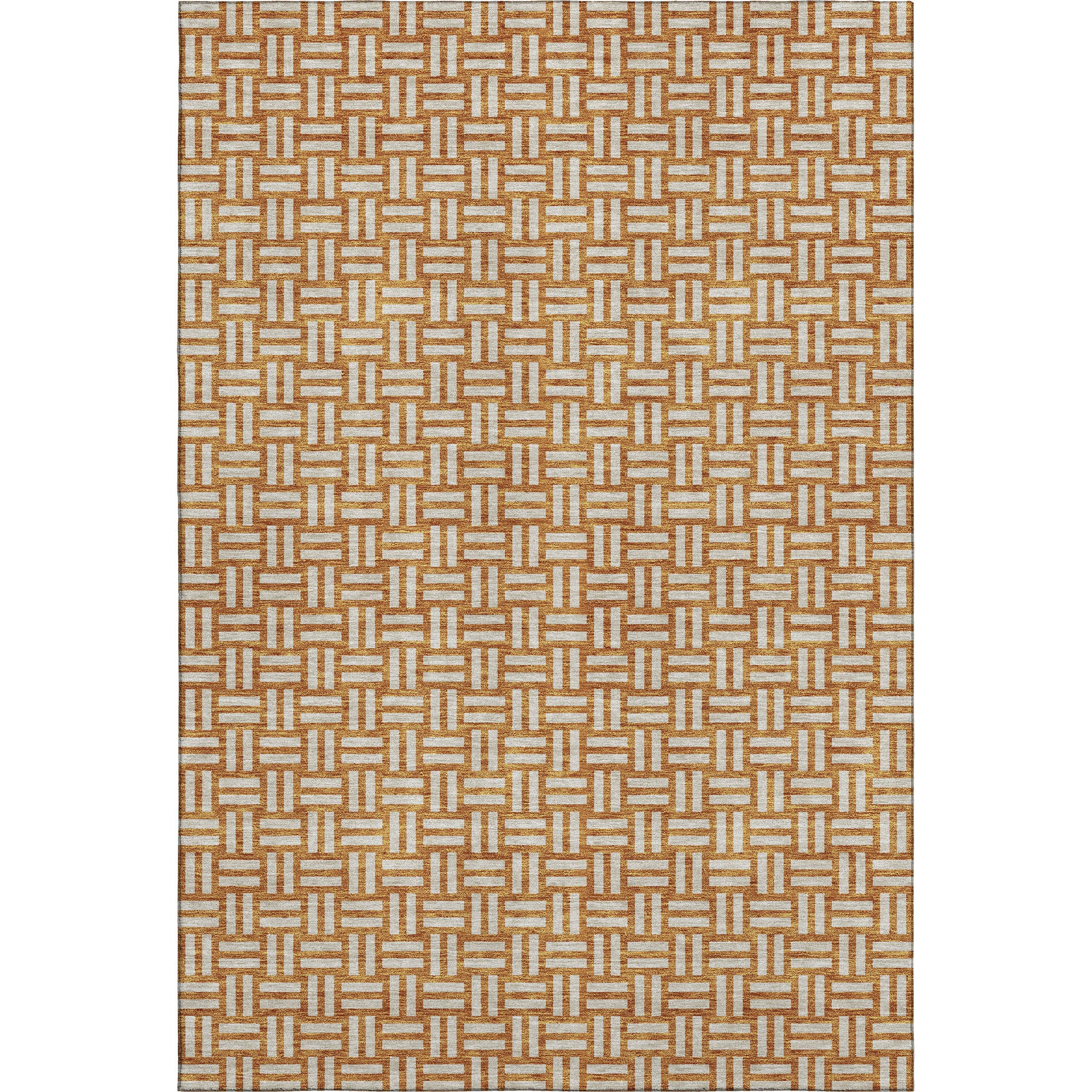 Bergen Machine Washable Transitional Terracotta Orange Rug 2'6" x 3'10" #shape_Rectangle