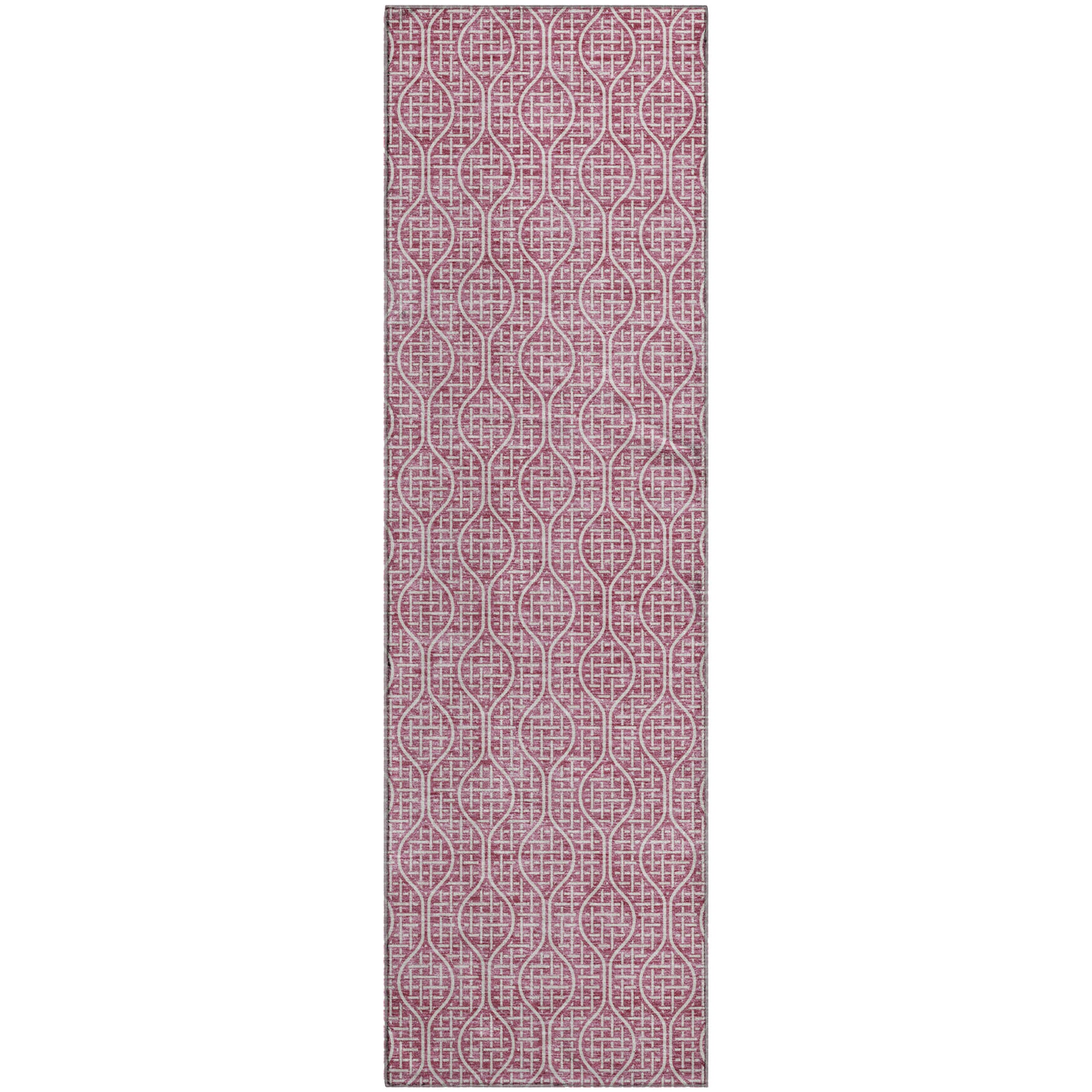 Bruges Machine Washable Transitional Blush Pink Rug 2'3" x 7'6" #shape_Runner