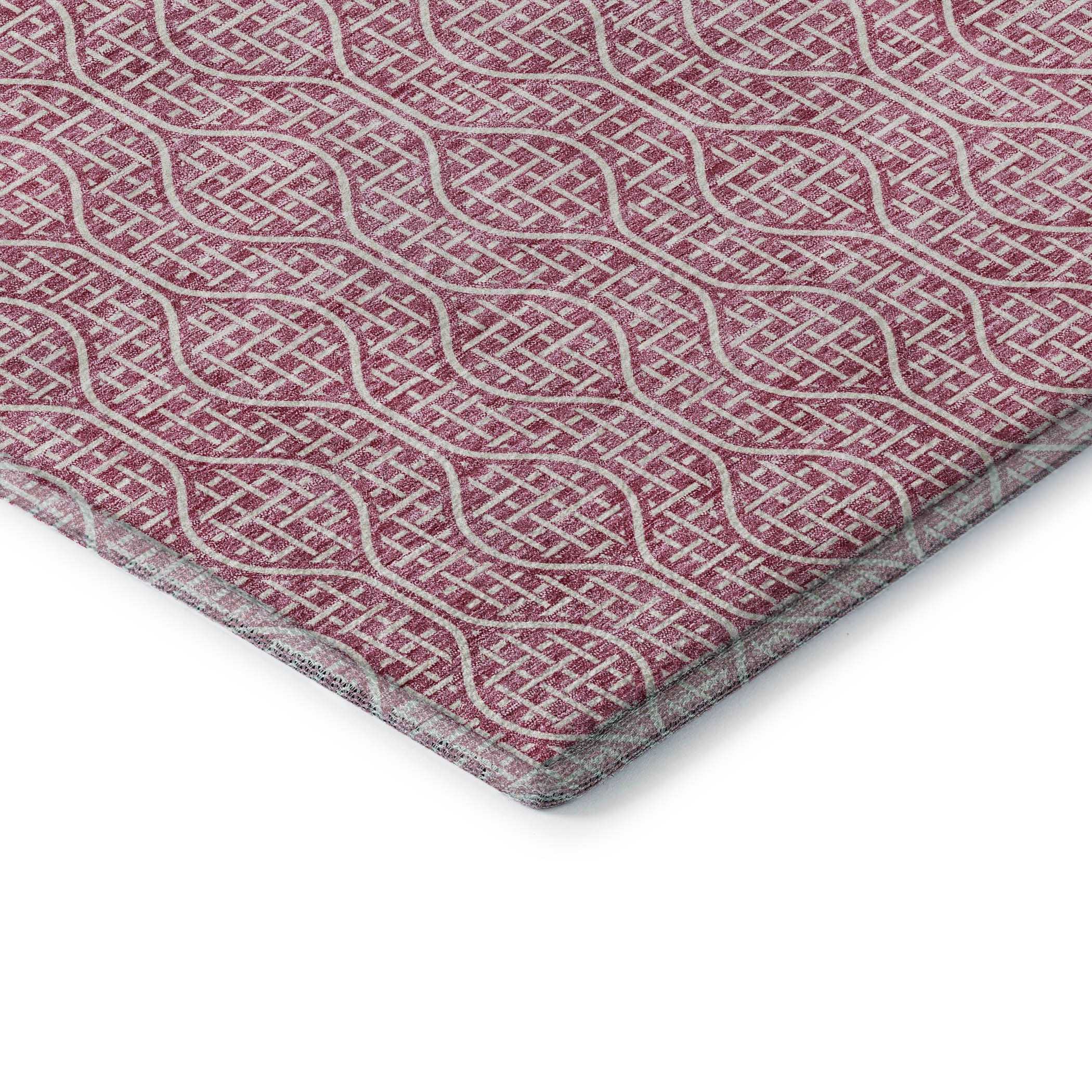 Bruges Machine Washable Transitional Blush Pink Rug 1'8" x 2'6" #shape_Rectangle
