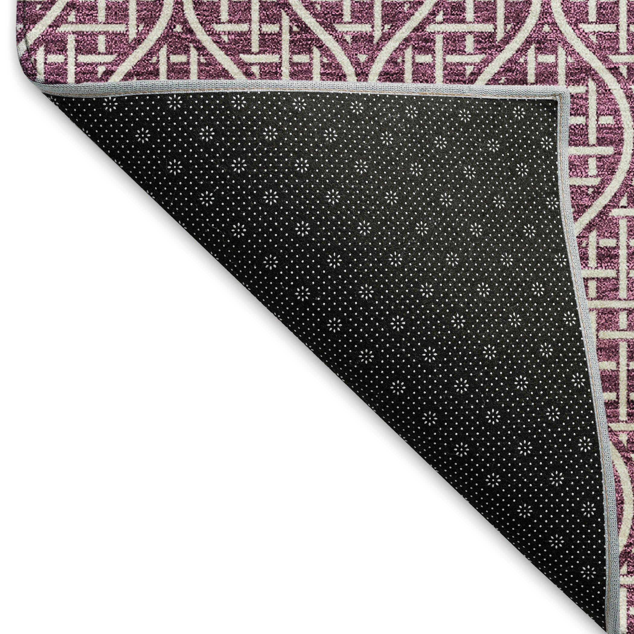 Bruges Machine Washable Transitional Eggplant Purple Rug 1'8" x 2'6" #shape_Rectangle