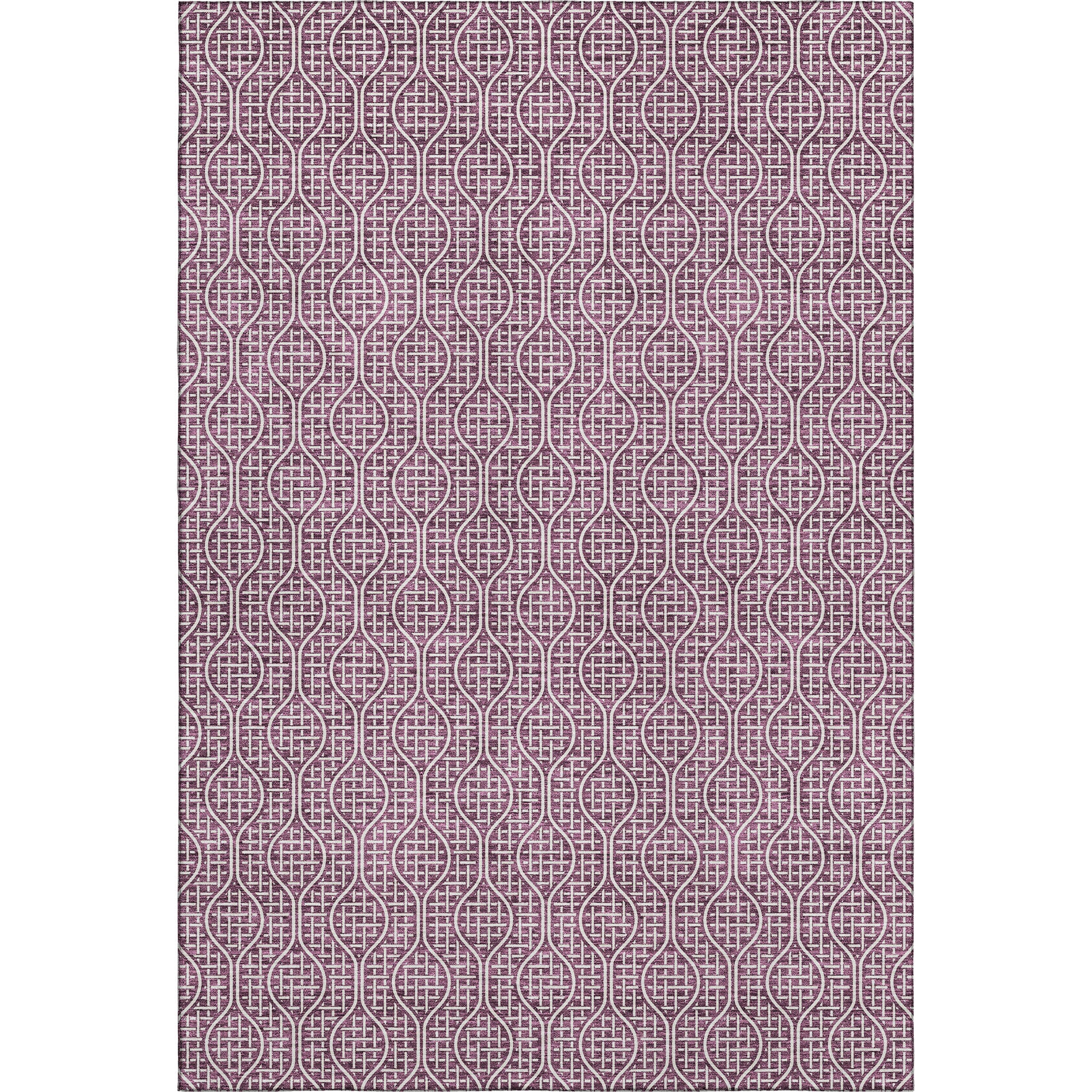 Bruges Machine Washable Transitional Eggplant Purple Rug 2'6" x 3'10" #shape_Rectangle