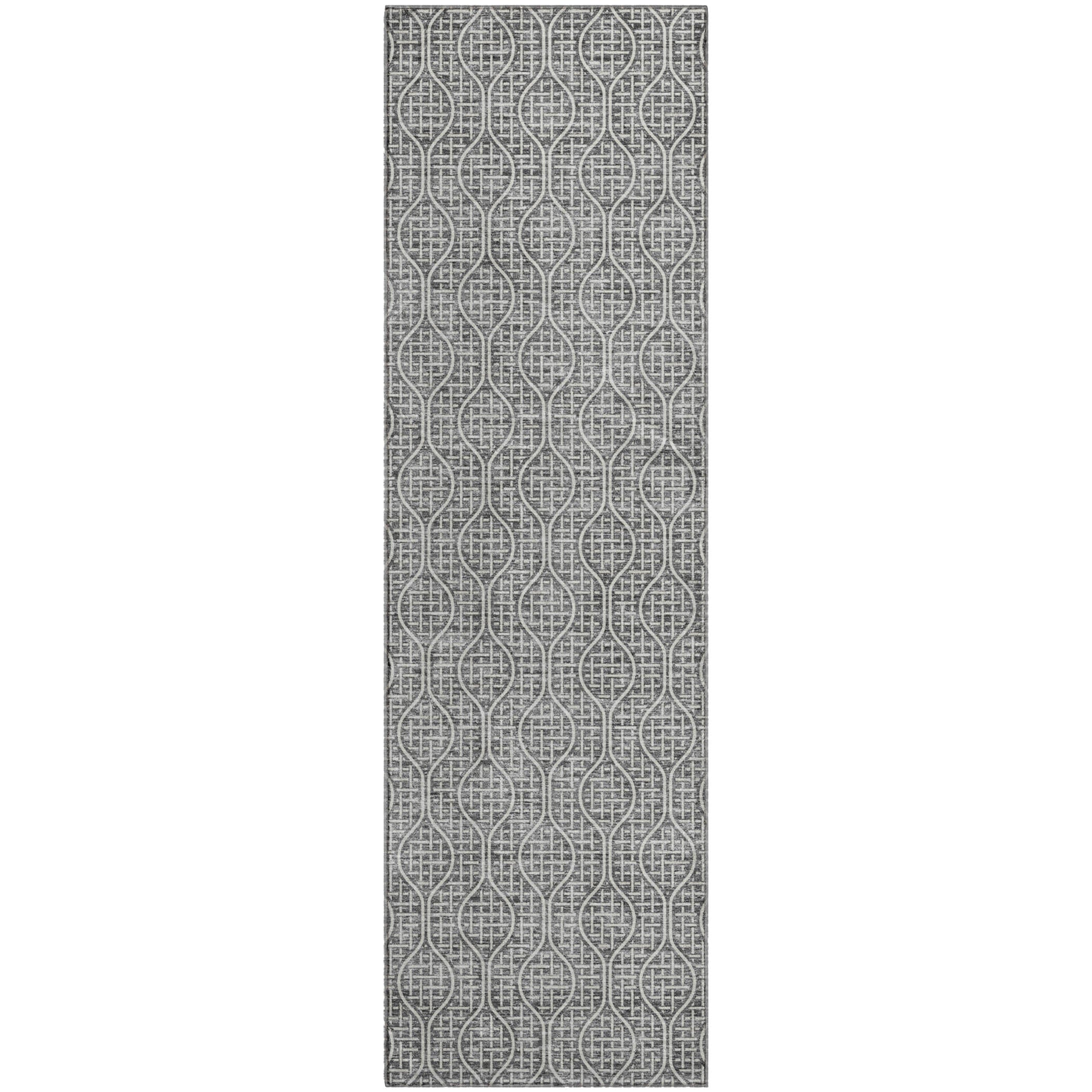 Bruges Machine Washable Transitional Gray Rug 2'3" x 7'6" #shape_Runner