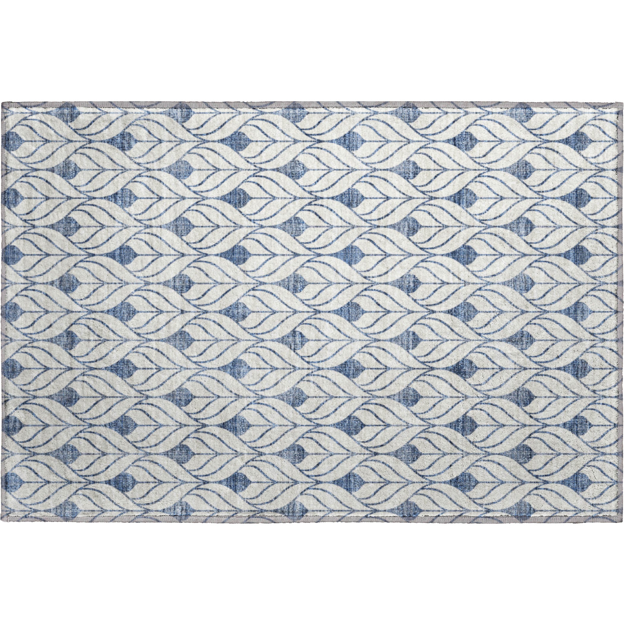 Marrakech Machine Washable Transitional Blue Rug 1'8" x 2'6" #shape_Rectangle