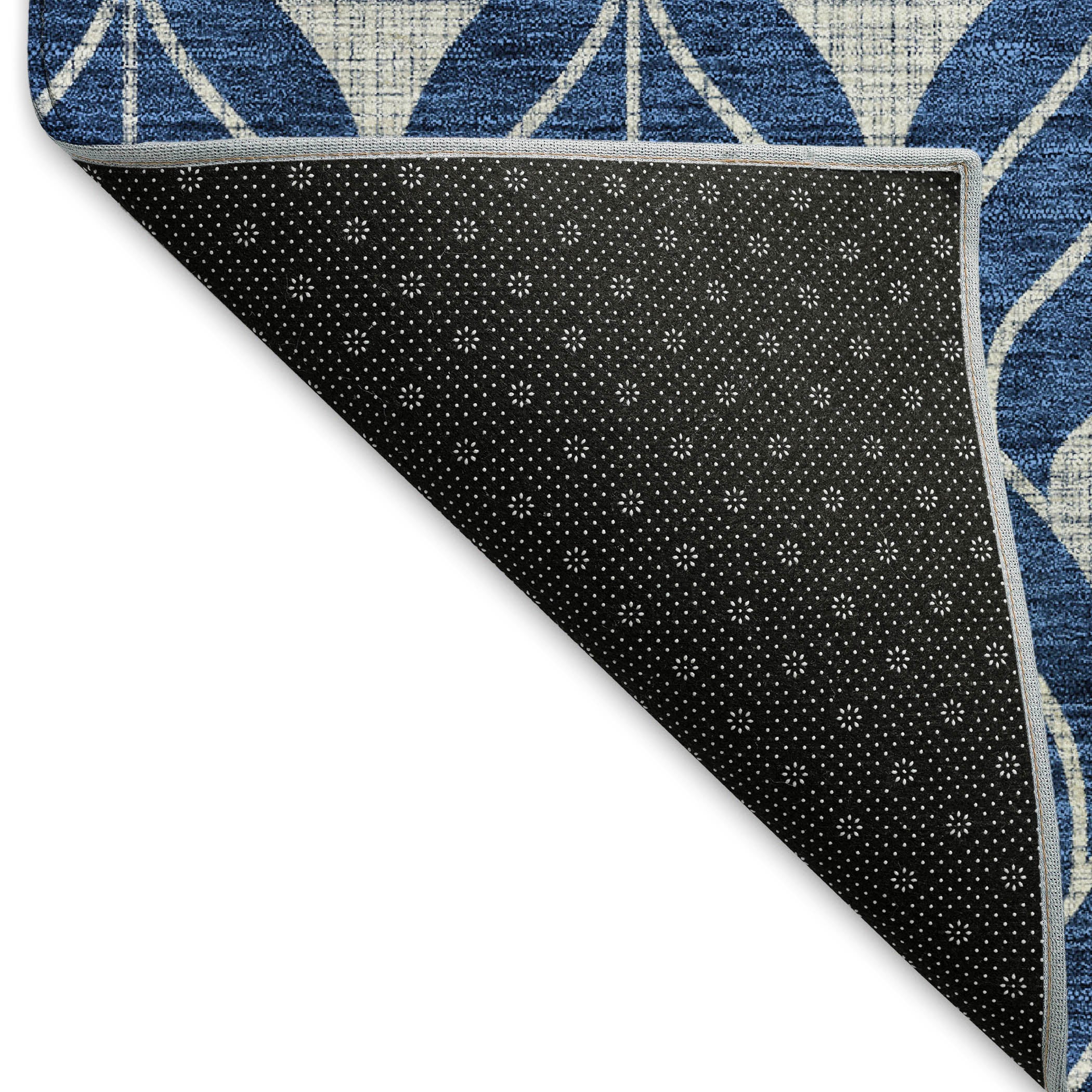 Marrakech Machine Washable Transitional Navy Blue Rug 1'8" x 2'6" #shape_Rectangle
