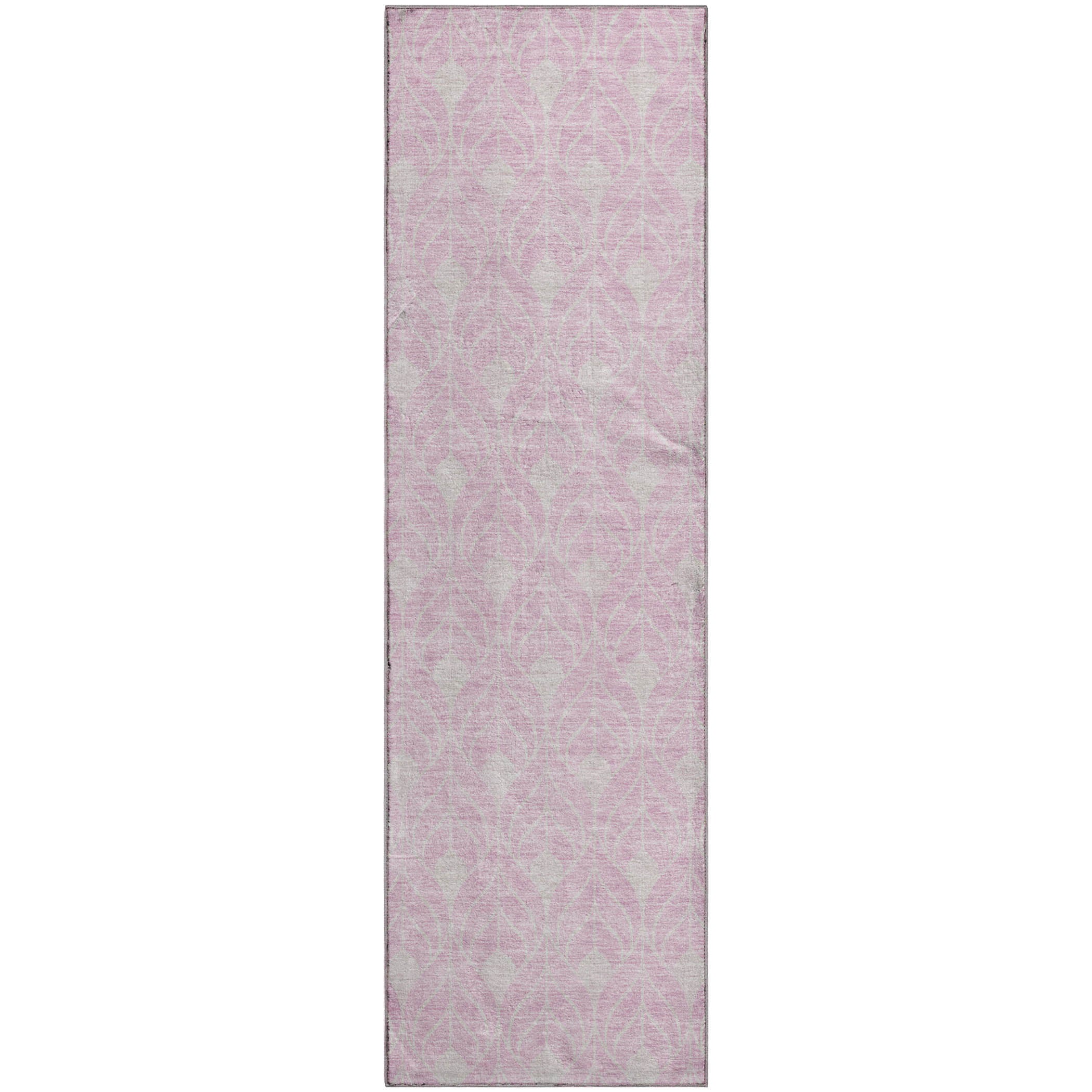 Marrakech Machine Washable Transitional Pink Rug 2'3" x 7'6" #shape_Runner