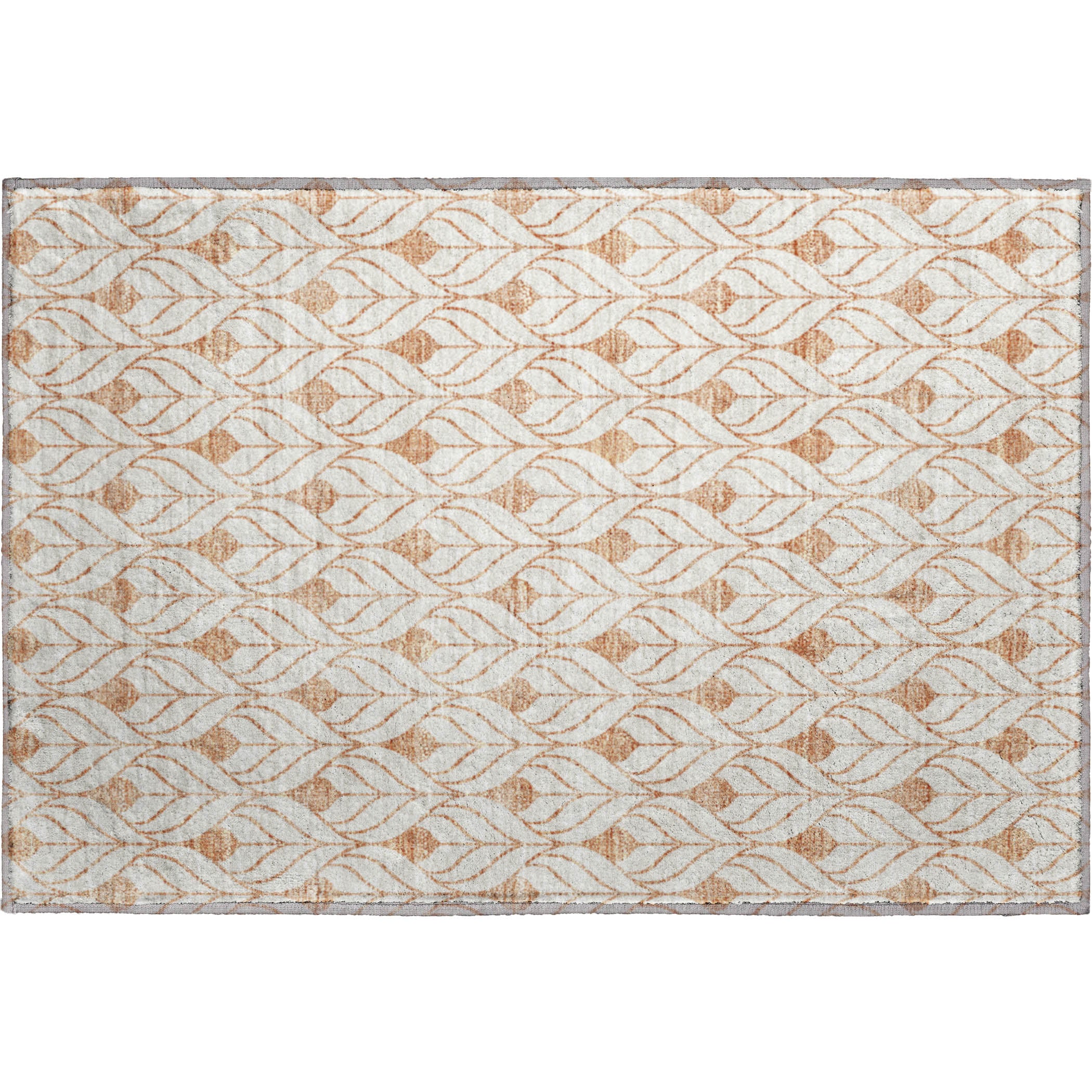Marrakech Machine Washable Transitional Salmon Orange Rug 1'8" x 2'6" #shape_Rectangle