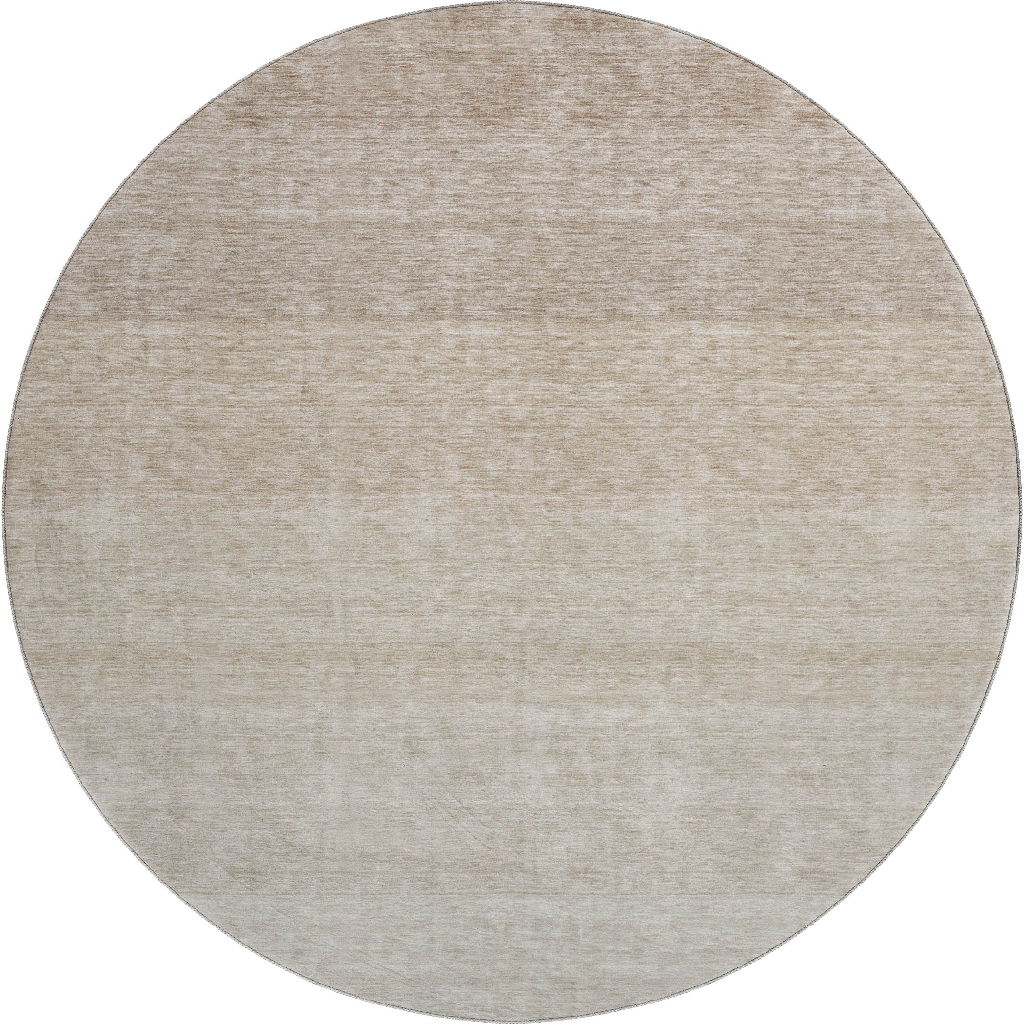 Salzburg Machine Washable Transitional Beige Brown Rug 8' x 8' #shape_Round