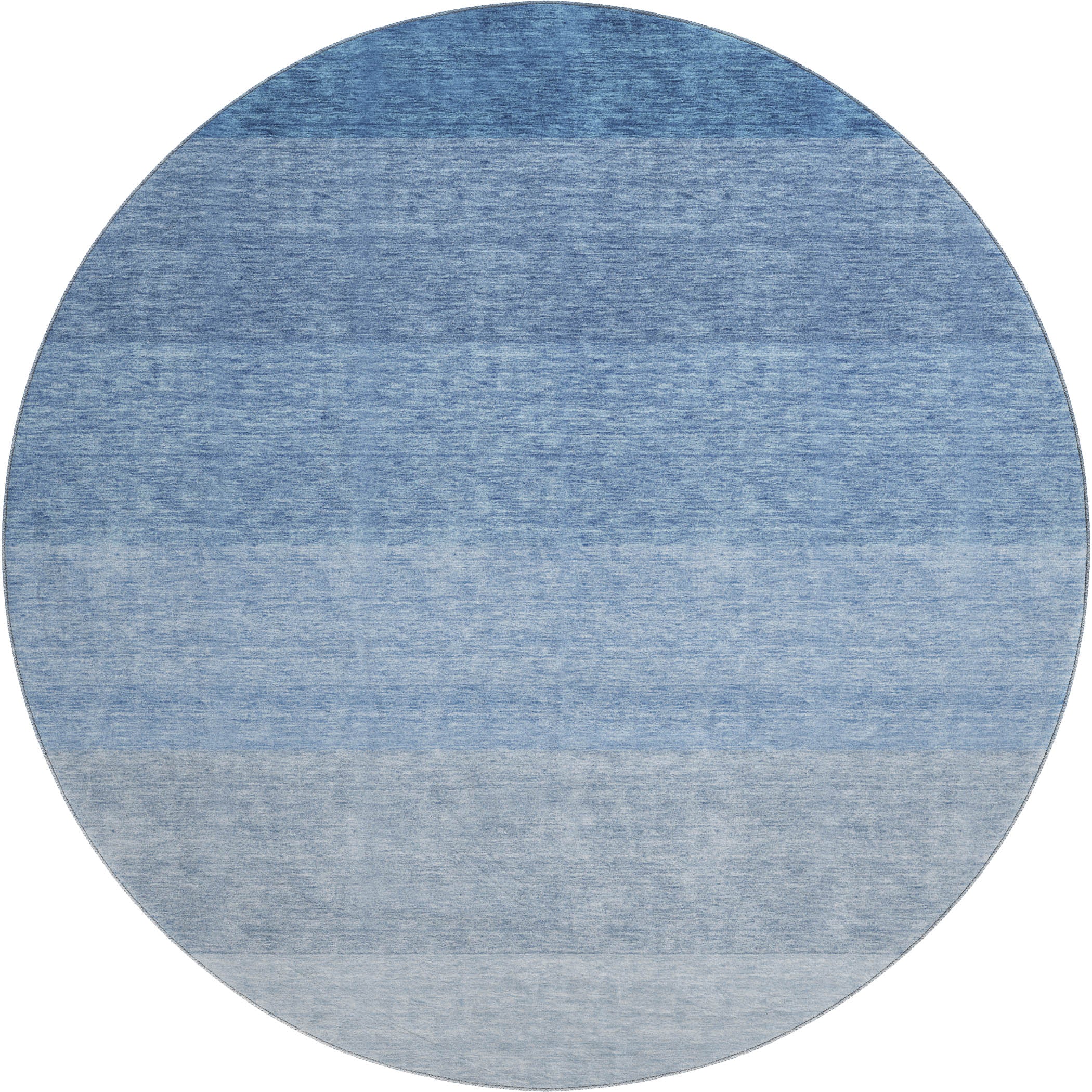 Salzburg Machine Washable Transitional Blue Rug 8' x 8' #shape_Round
