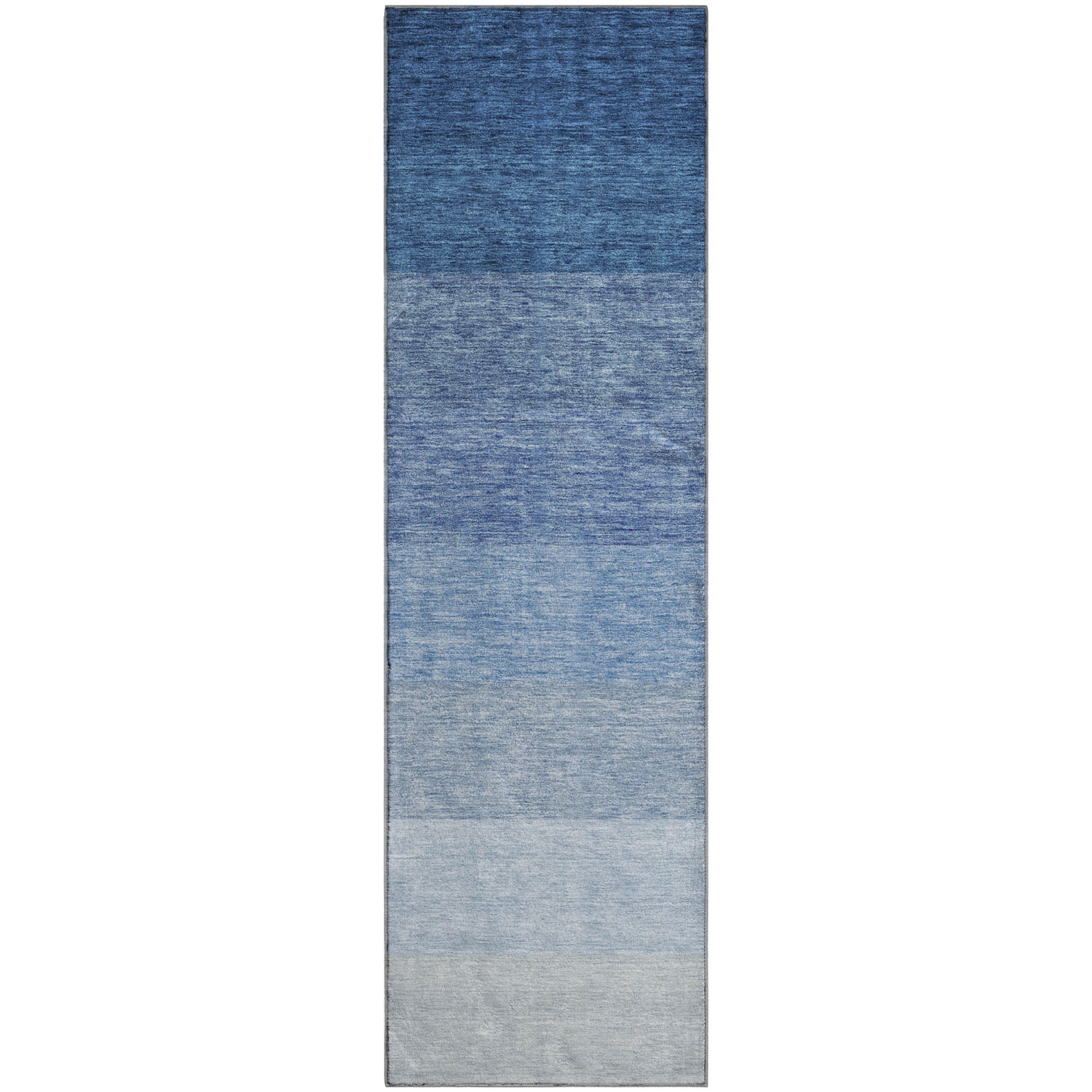 Salzburg Machine Washable Transitional Blue Rug 2'3" x 7'6" #shape_Runner