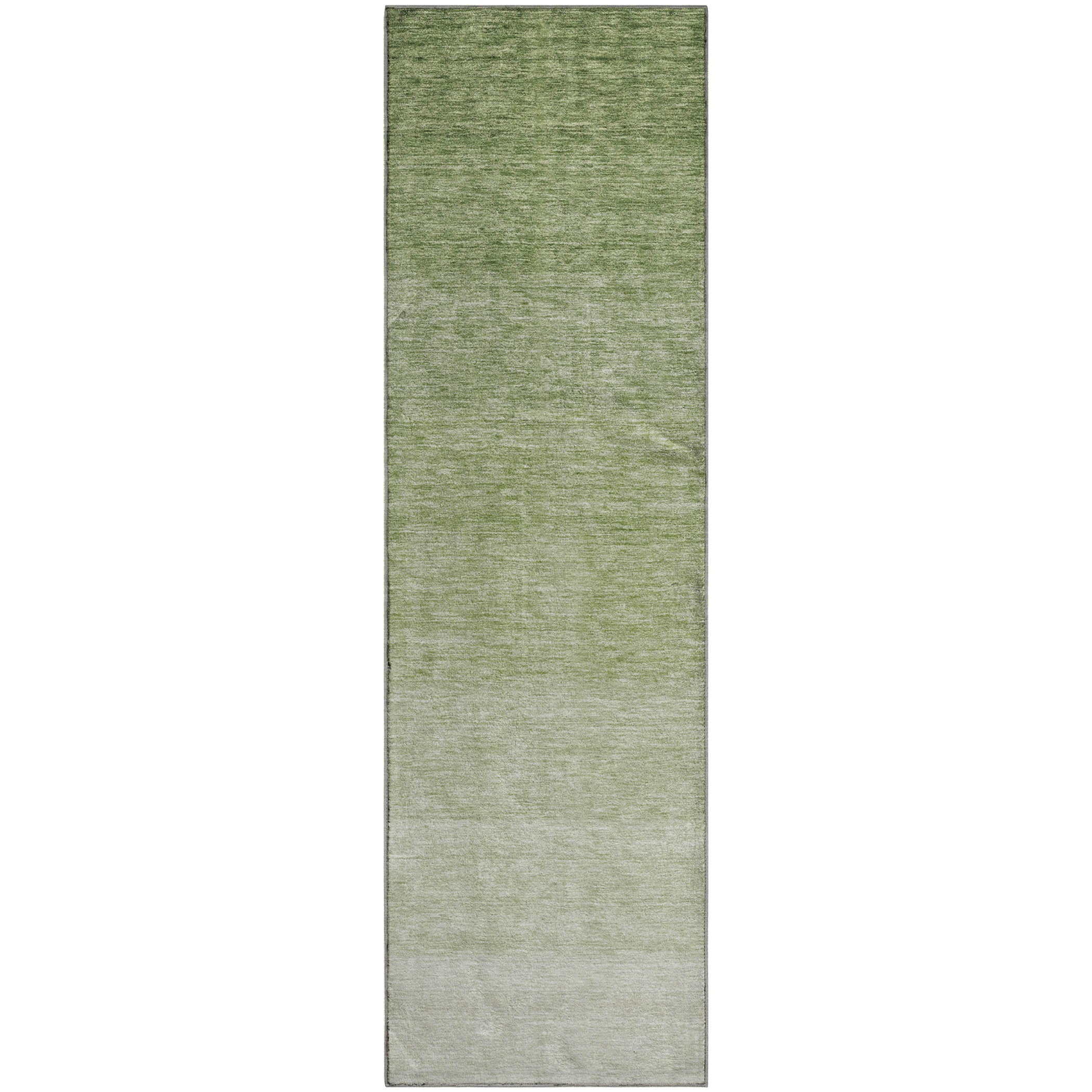 Salzburg Machine Washable Transitional Green Rug 2'3" x 7'6" #shape_Runner
