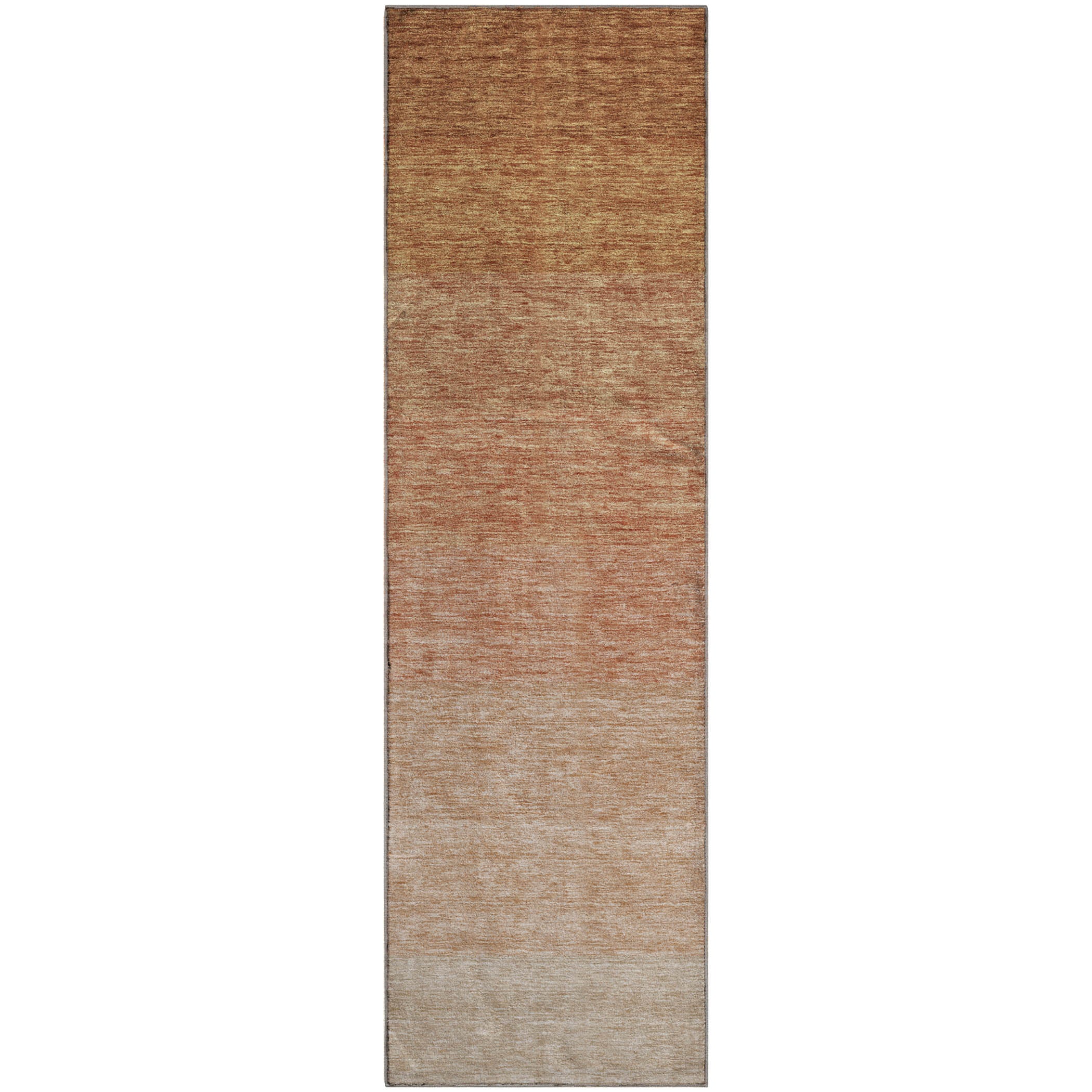 Salzburg Machine Washable Transitional Paprika Orange Rug 2'3" x 7'6" #shape_Runner