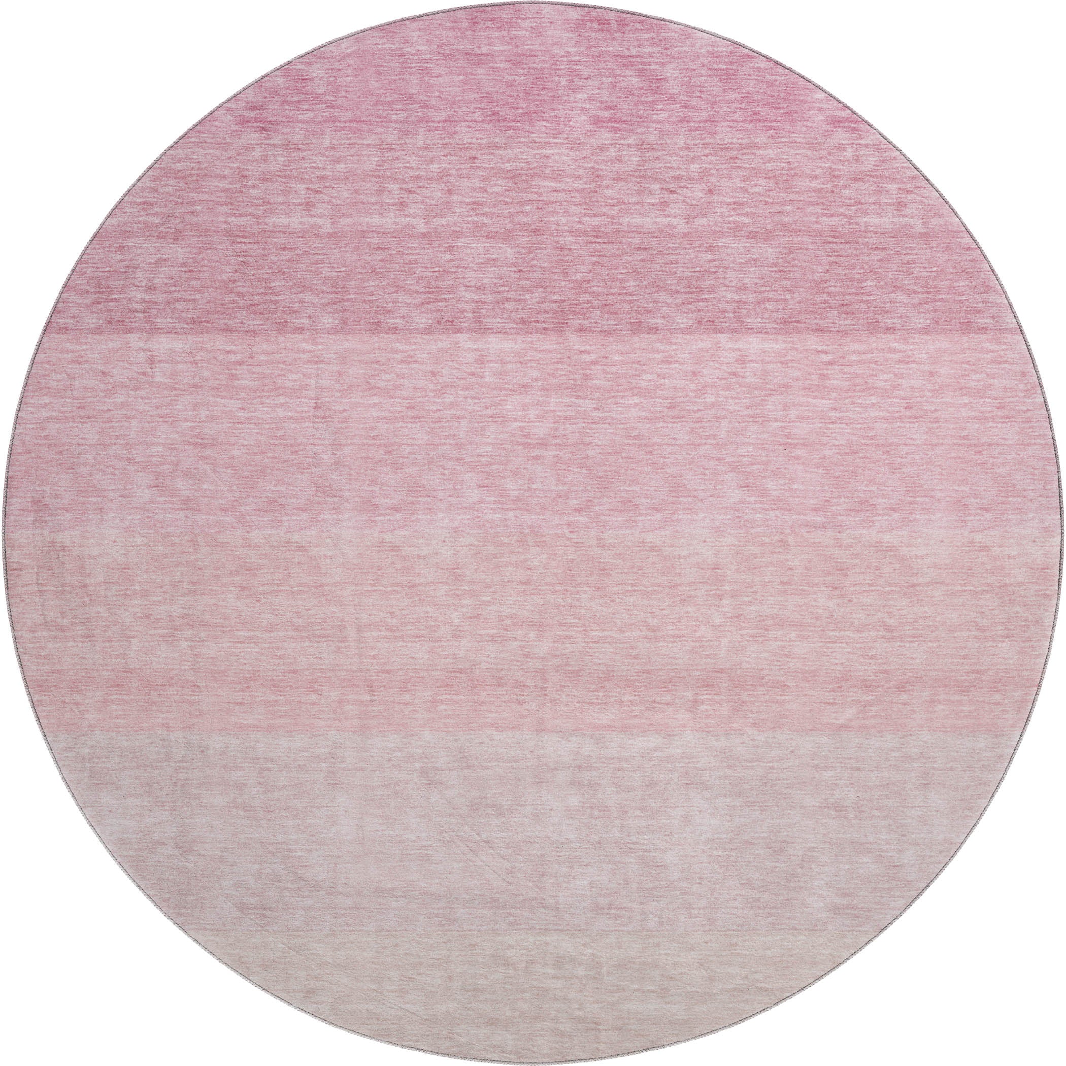 Salzburg Machine Washable Transitional Pink Rug 8' x 8' #shape_Round