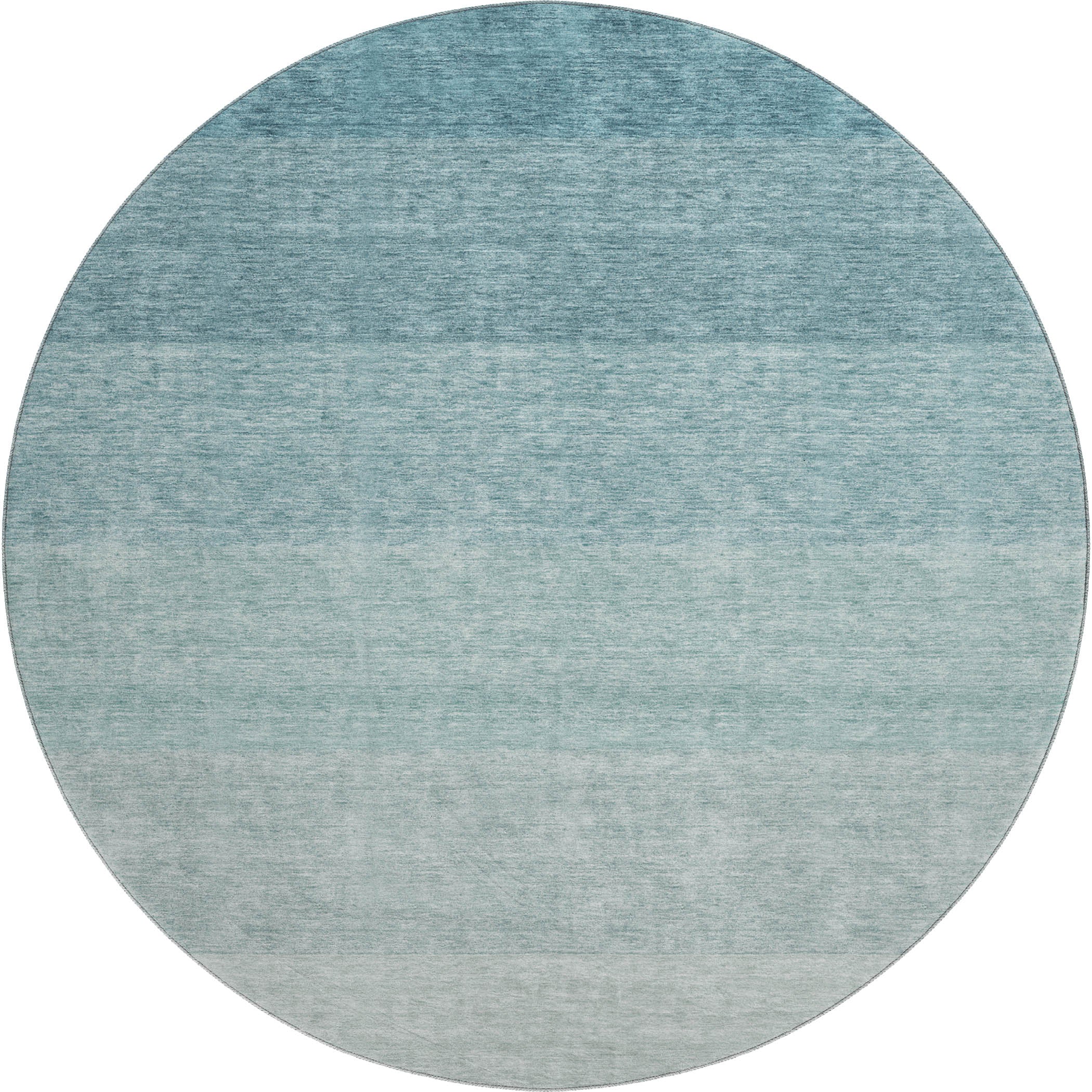Salzburg Machine Washable Transitional Teal Rug 8' x 8' #shape_Round