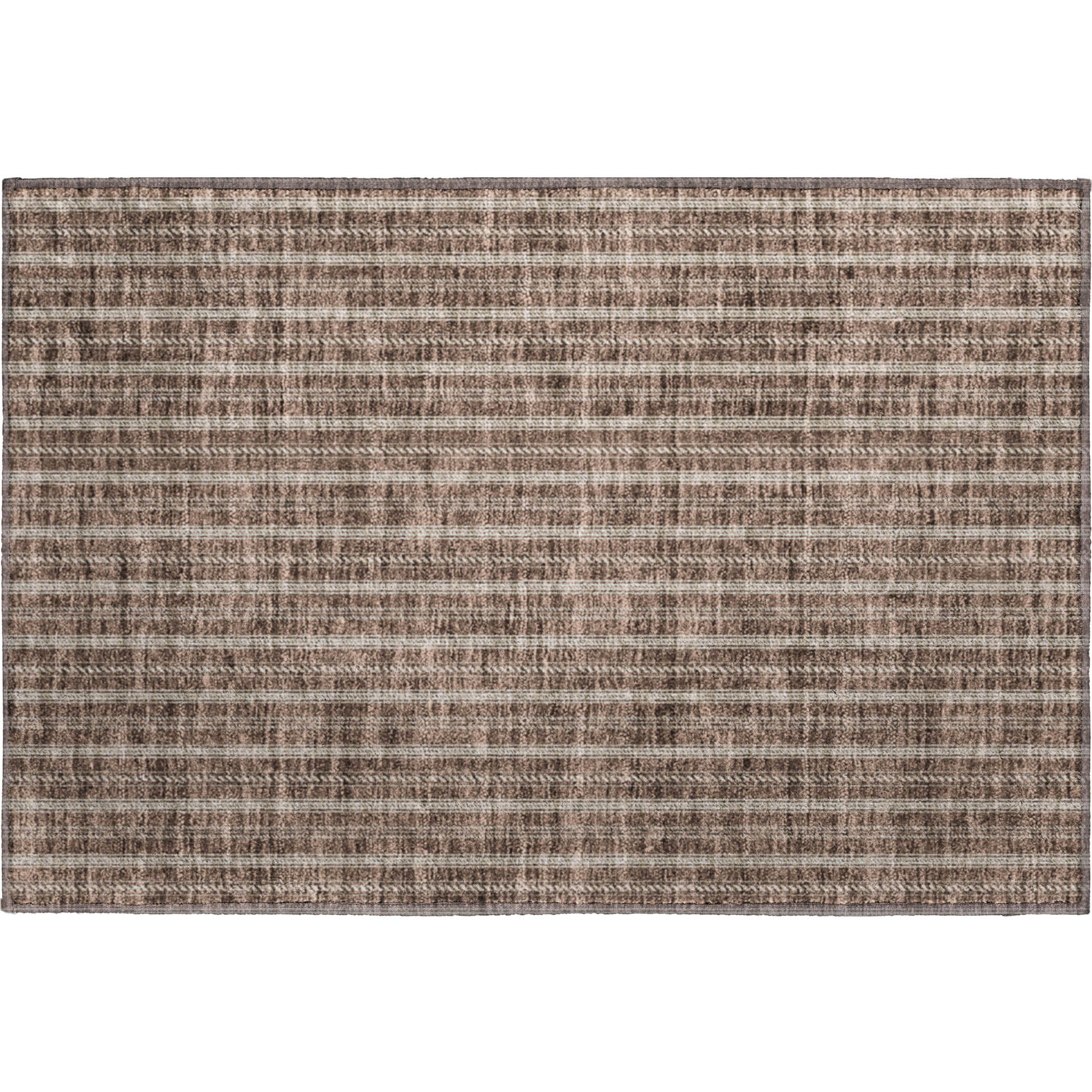 Dublin Machine Washable Transitional Brown Rug 1'8" x 2'6" #shape_Rectangle