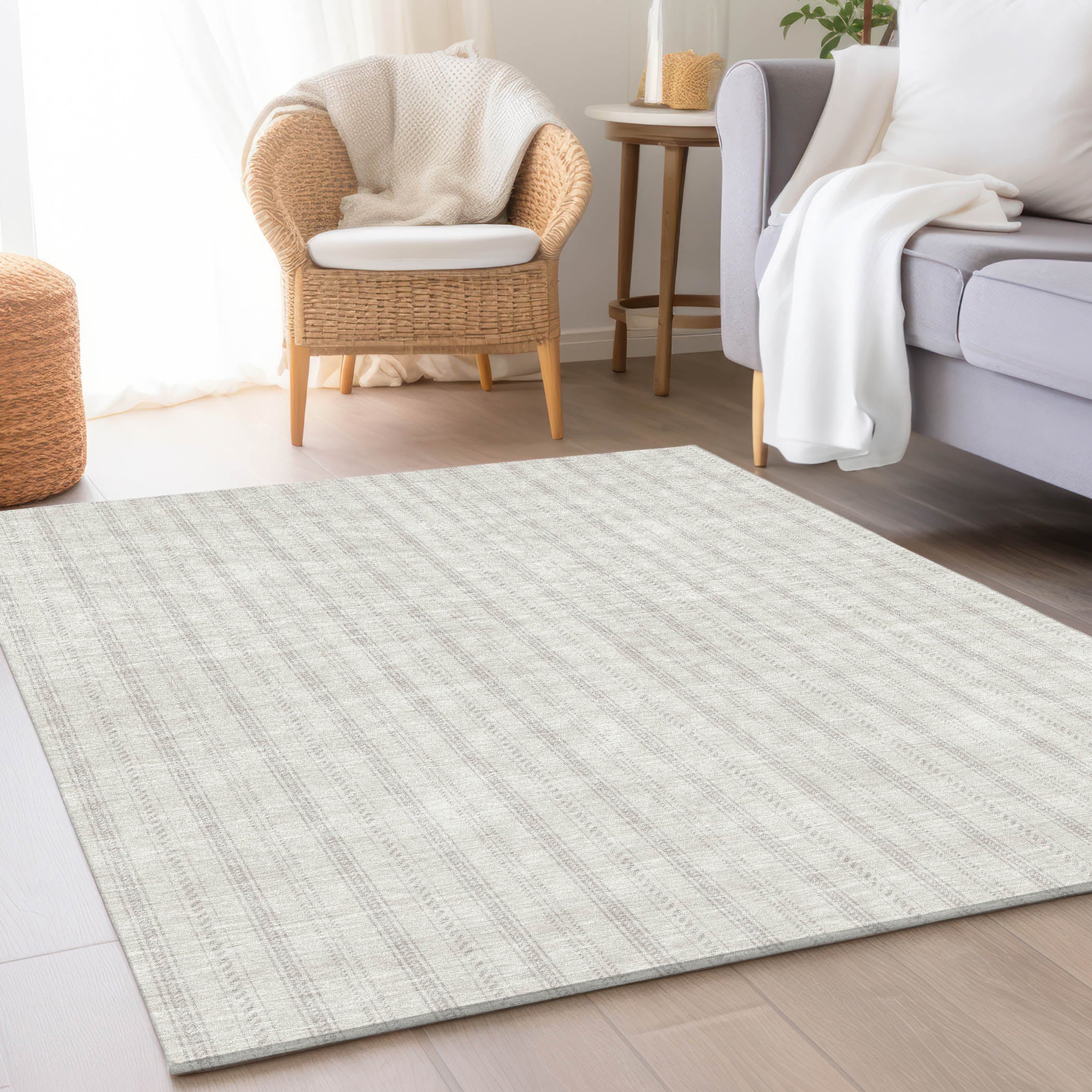 Dublin Machine Washable Transitional Ivory Rug 2'6" x 3'10" #shape_Rectangle