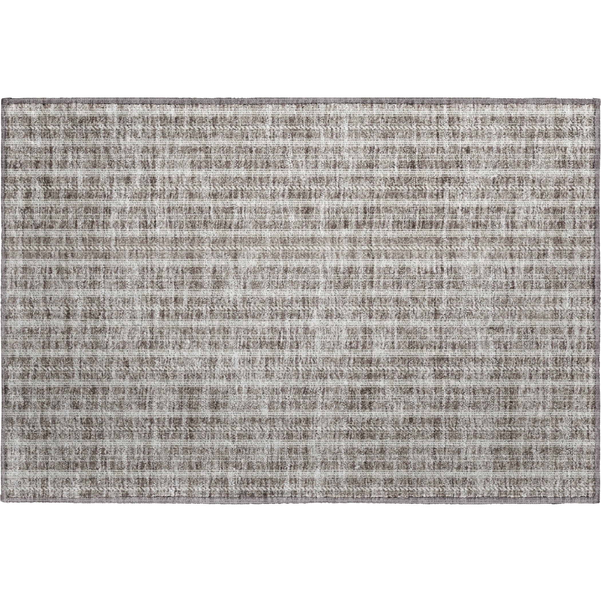 Dublin Machine Washable Transitional Taupe Brown Rug 1'8" x 2'6" #shape_Rectangle