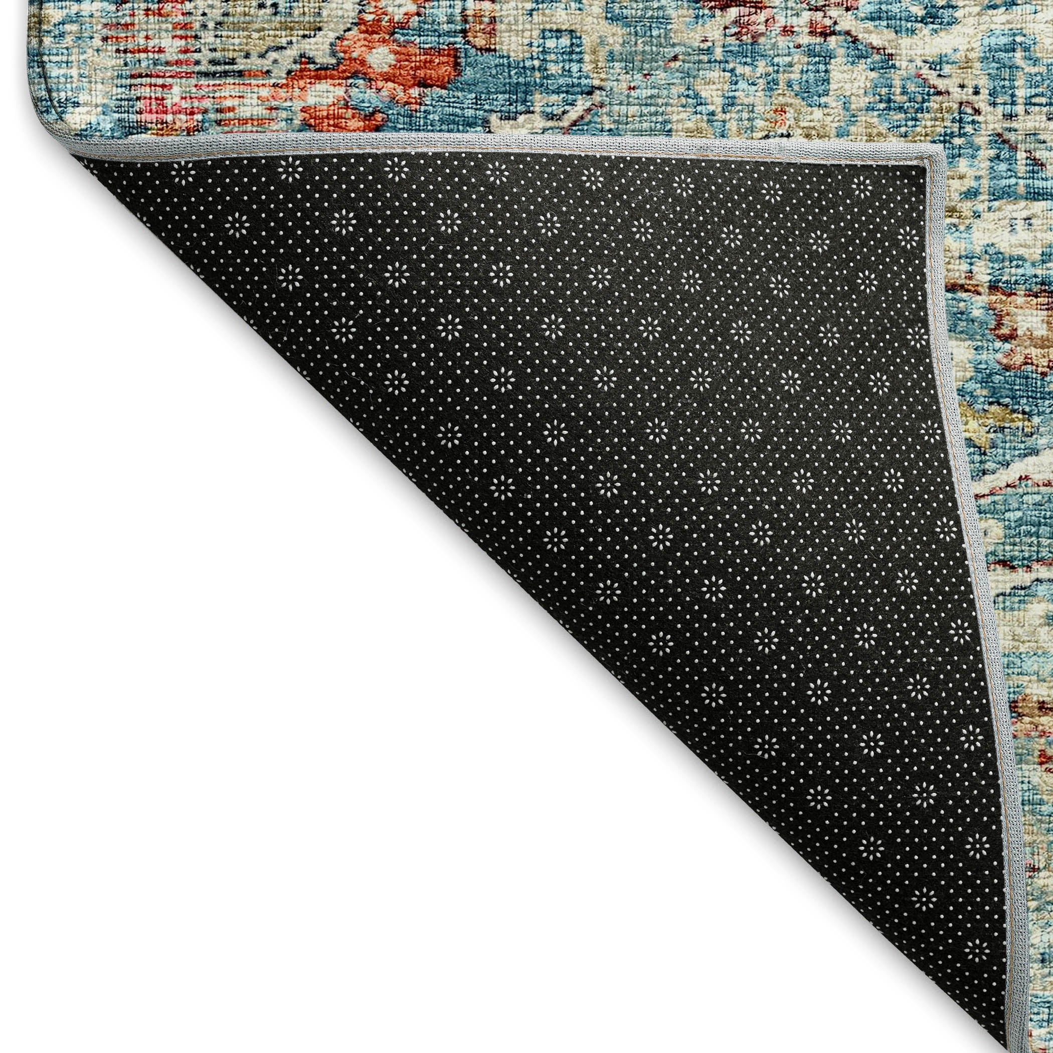 Queenstown Machine Washable Traditional Multi Rug 1'8" x 2'6" #shape_Rectangle