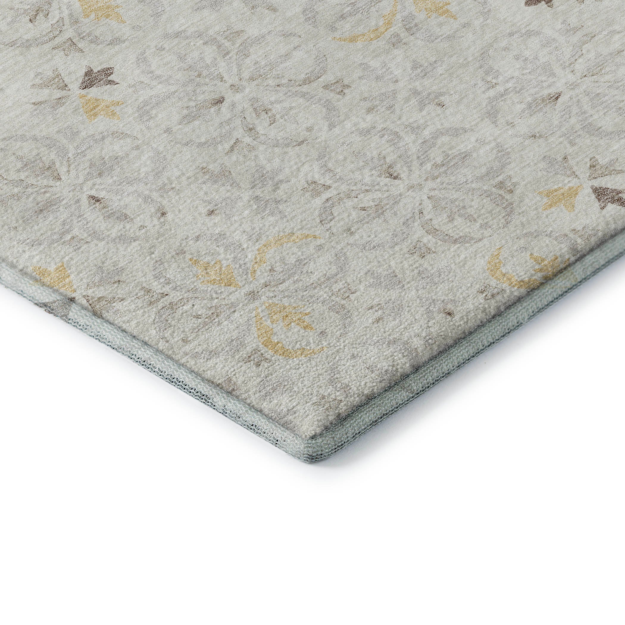 Antigua Machine Washable Transitional Ivory Rug 1'8" x 2'6" #shape_Rectangle
