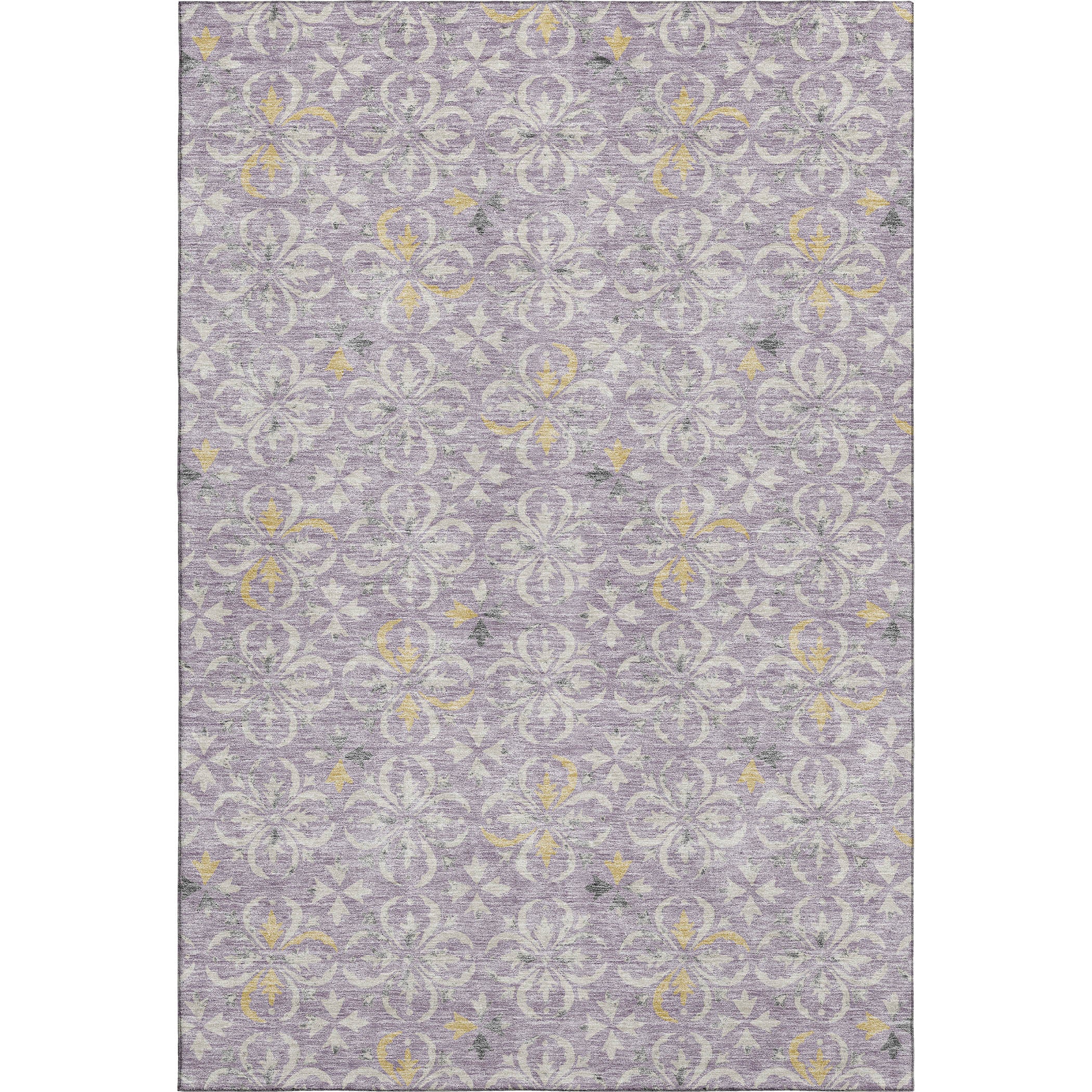 Antigua Machine Washable Transitional Lavender Purple Rug 2'6" x 3'10" #shape_Rectangle