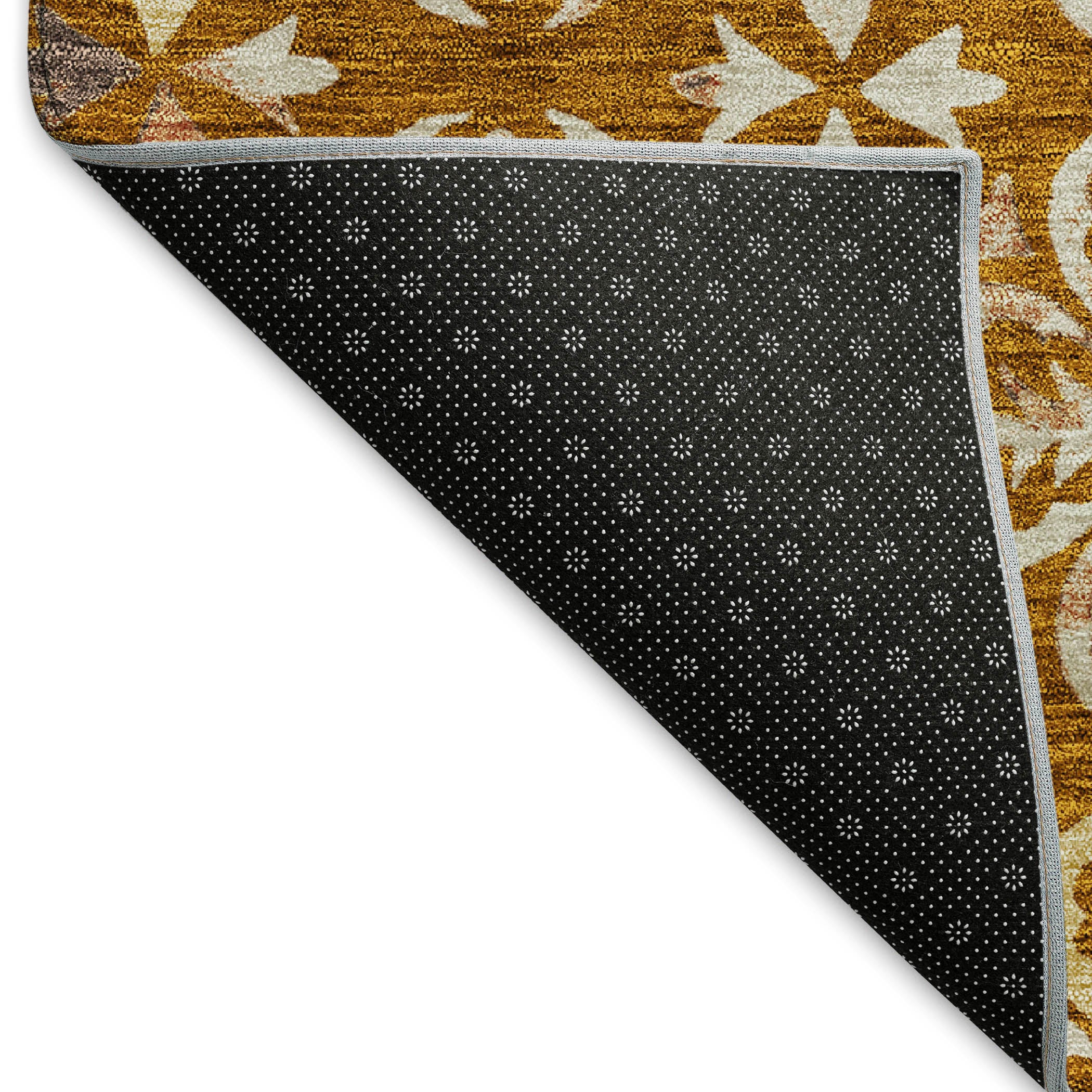 Antigua Machine Washable Transitional Paprika Orange Rug 1'8" x 2'6" #shape_Rectangle