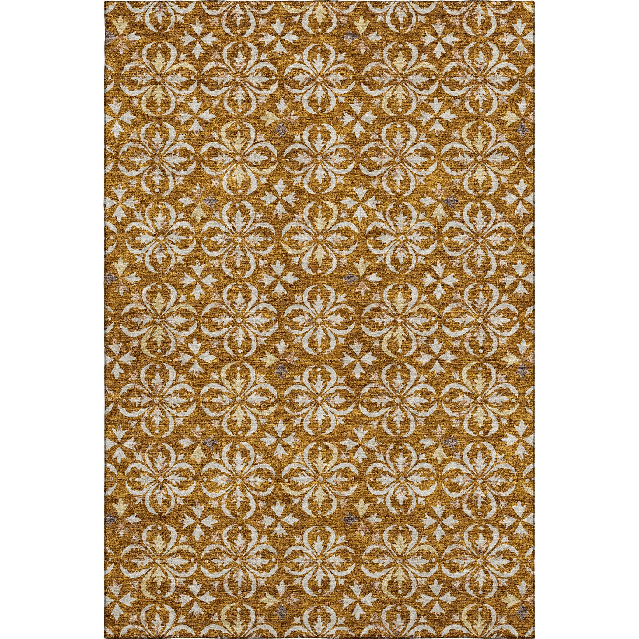 Antigua Machine Washable Transitional Paprika Orange Rug 2'6" x 3'10" #shape_Rectangle