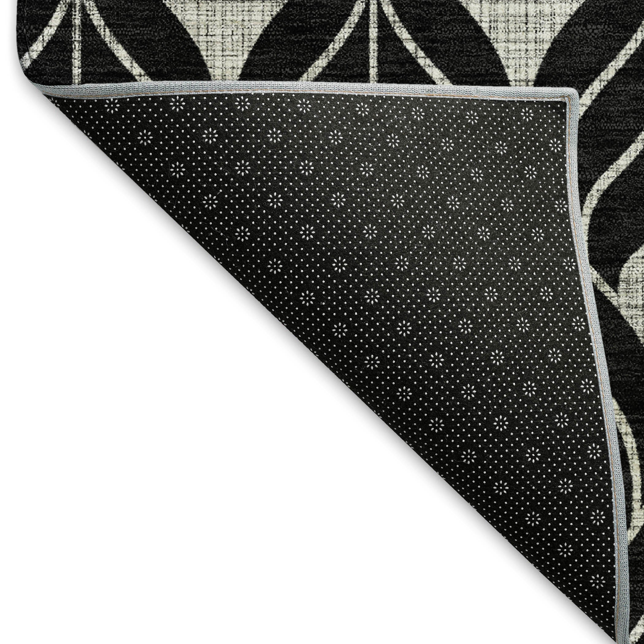 Istanbul Machine Washable Transitional Black Rug 1'8" x 2'6" #shape_Rectangle