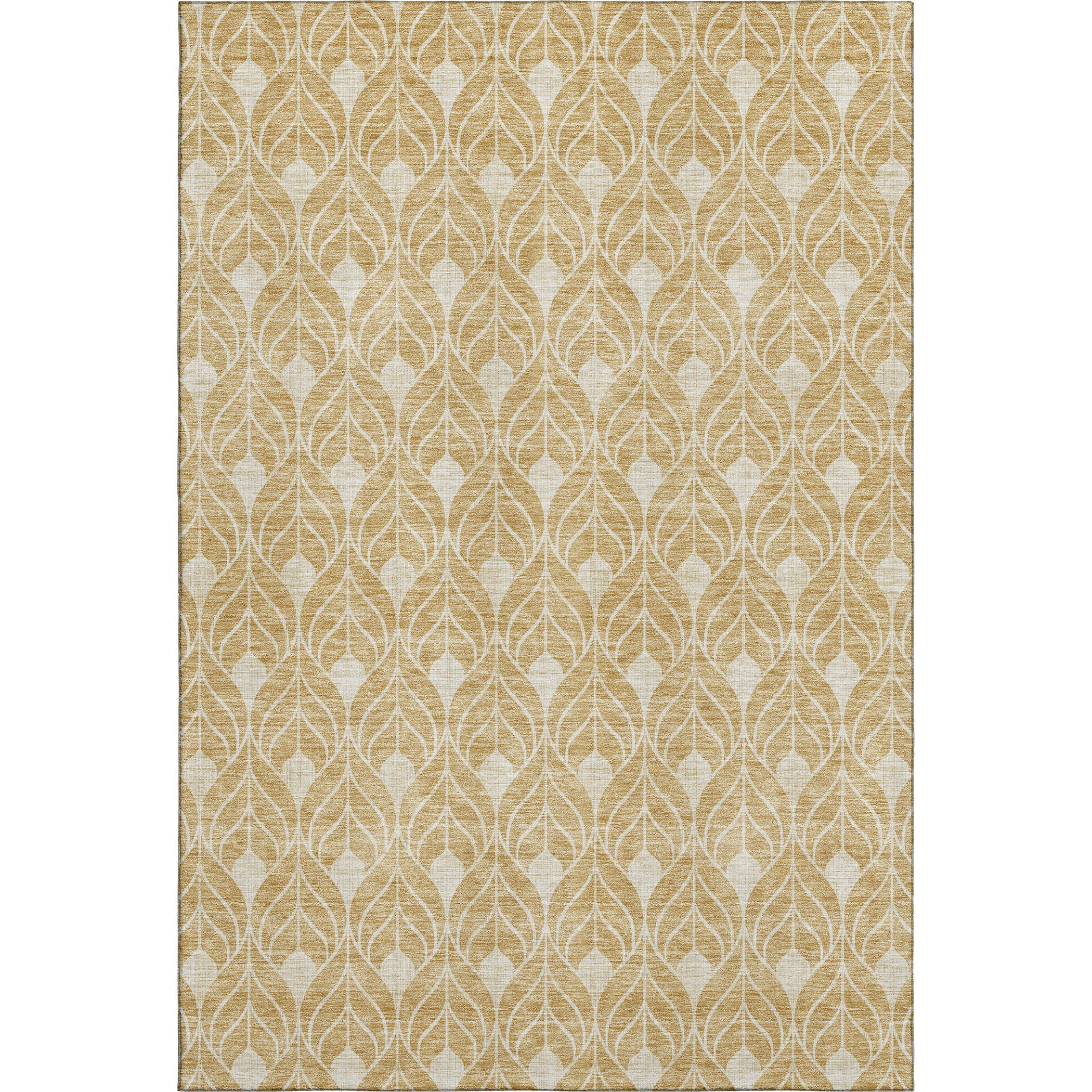 Istanbul Machine Washable Transitional Gold Rug 2'6" x 3'10" #shape_Rectangle