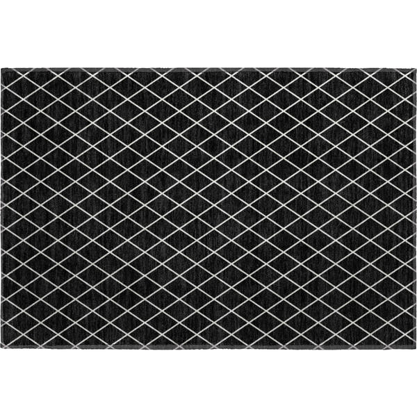 Tallinn Machine Washable Transitional Black Rug 1'8" x 2'6"