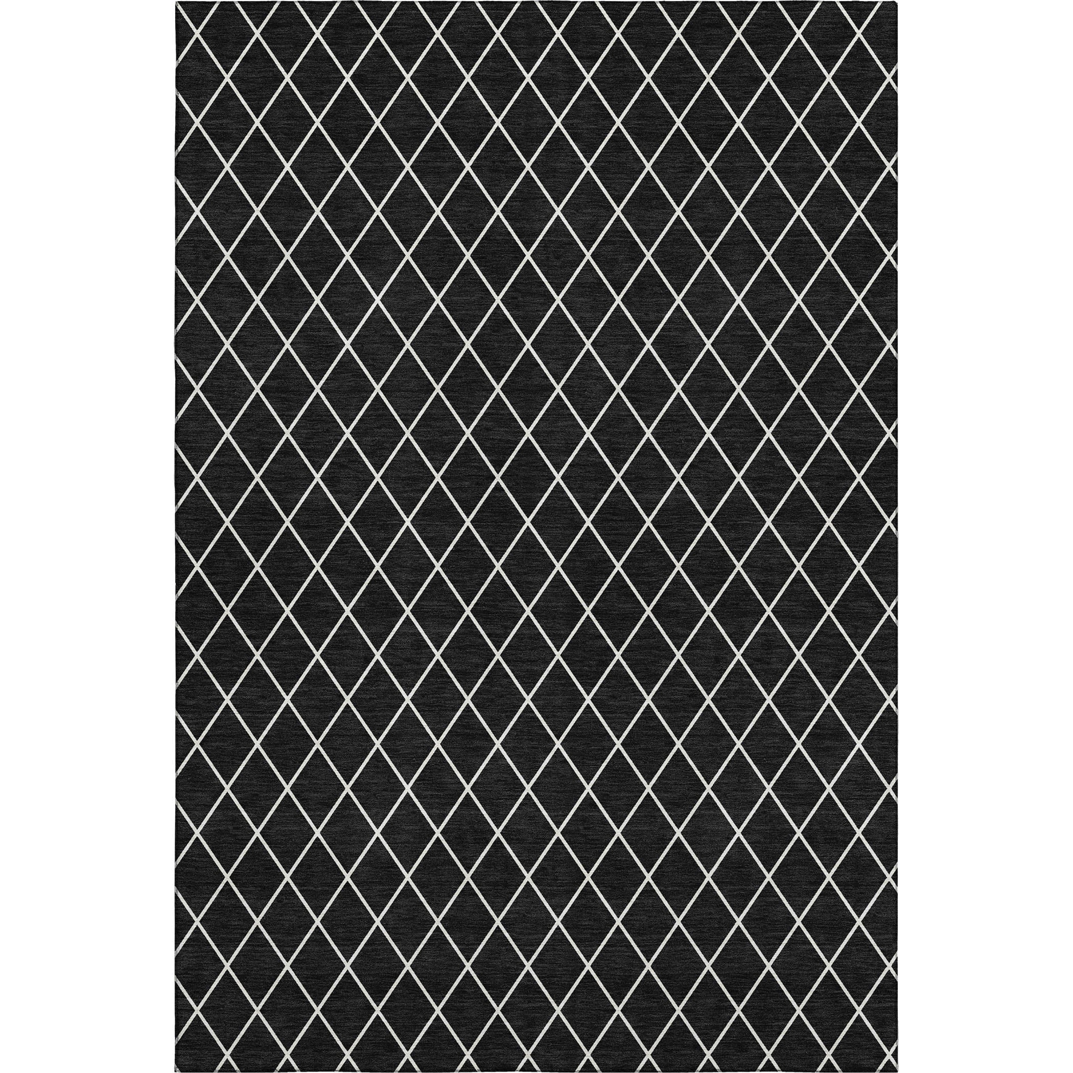 Tallinn Machine Washable Transitional Black Rug 2'6" x 3'10" #shape_Rectangle