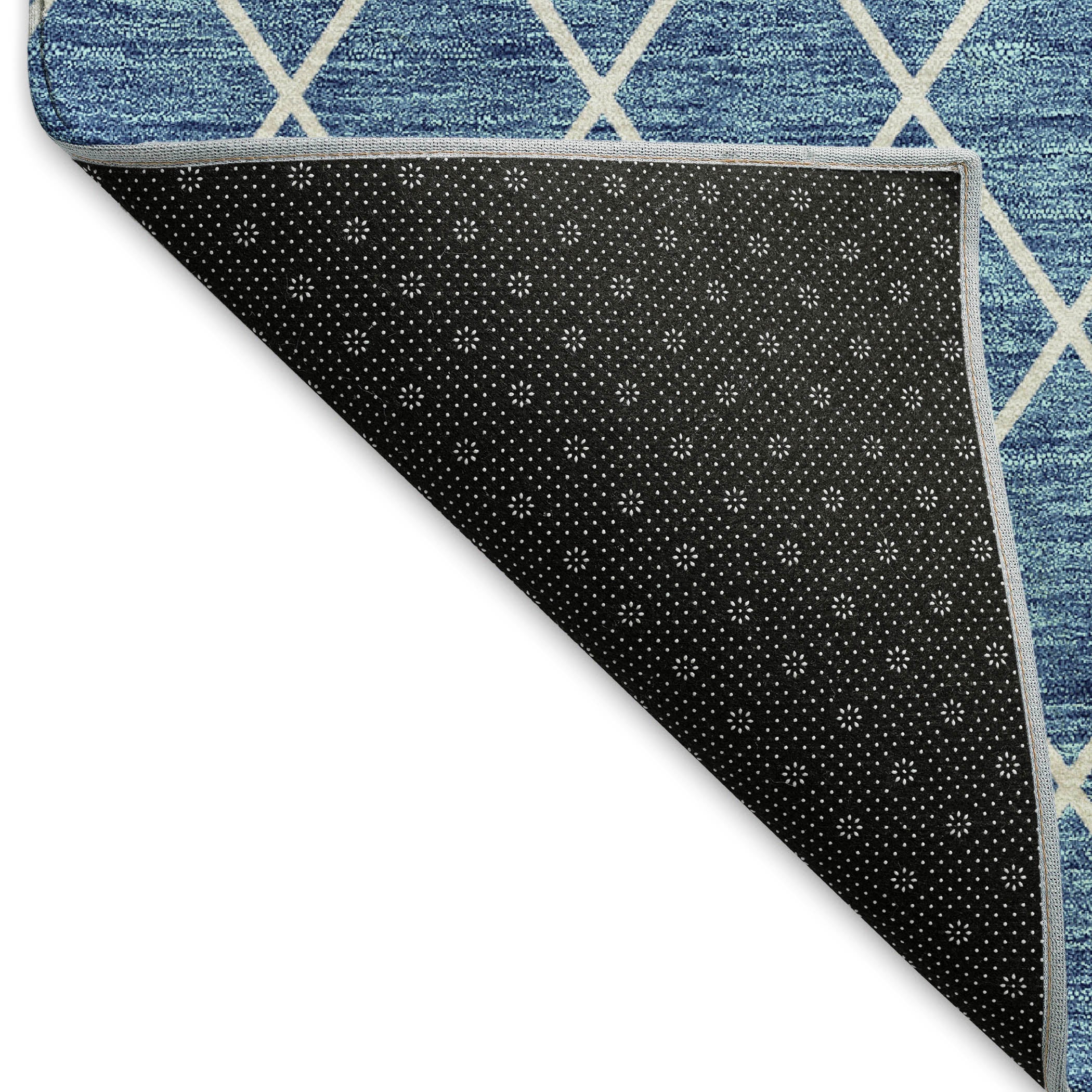 Tallinn Machine Washable Transitional Denim Blue Rug 1'8" x 2'6" #shape_Rectangle