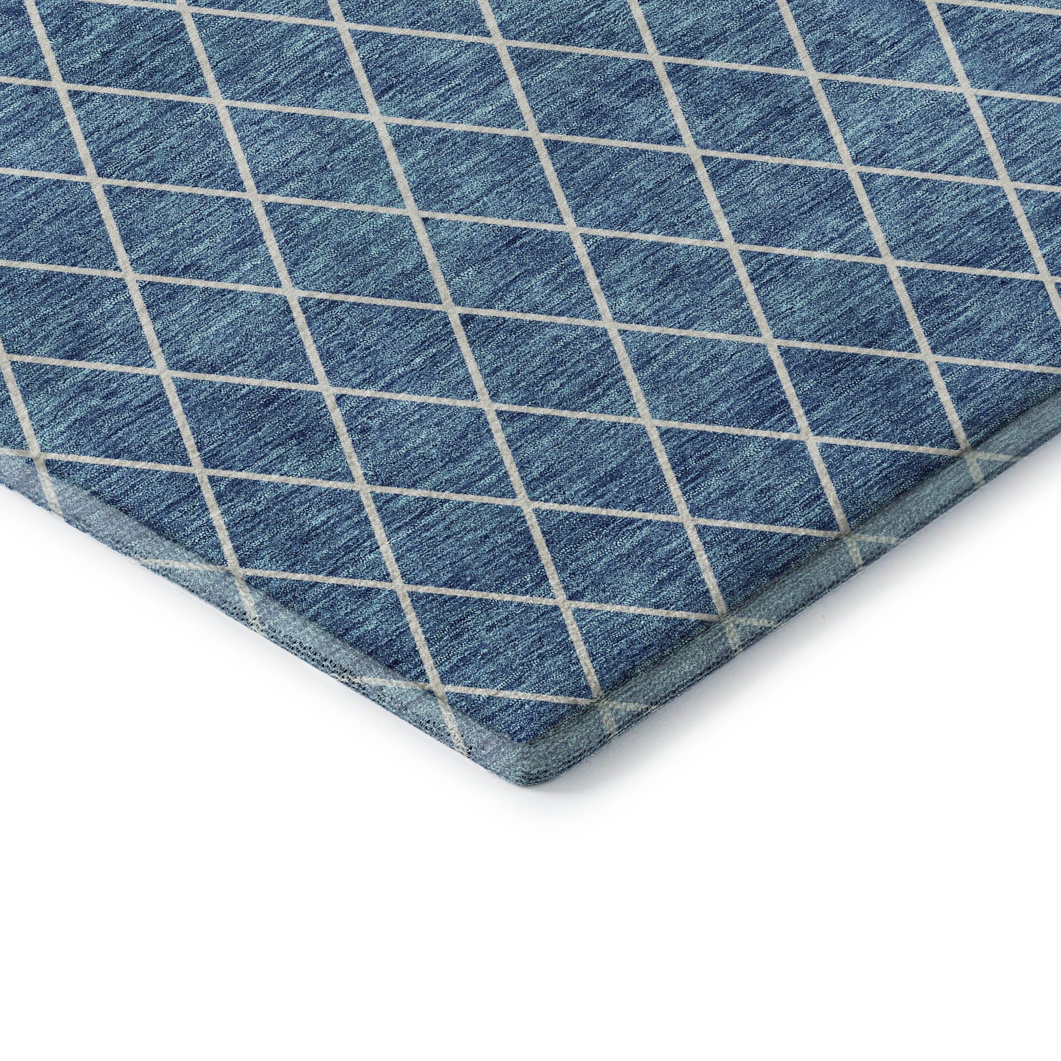 Tallinn Machine Washable Transitional Denim Blue Rug 1'8" x 2'6" #shape_Rectangle