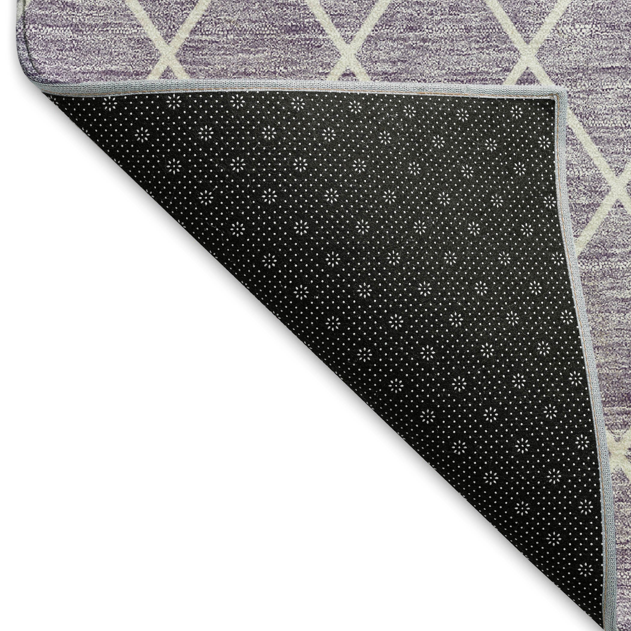 Tallinn Machine Washable Transitional Lavender Purple Rug 1'8" x 2'6" #shape_Rectangle