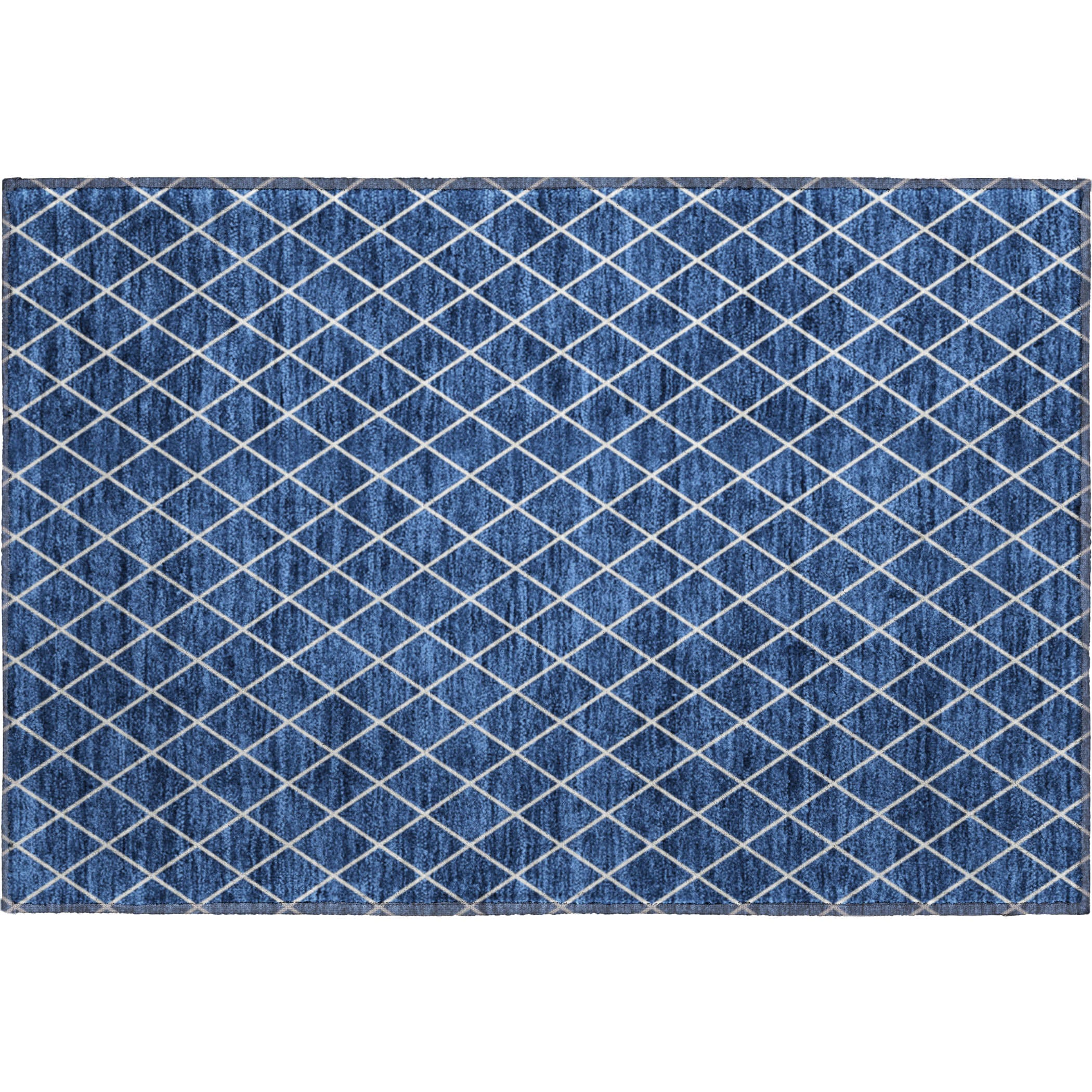 Tallinn Machine Washable Transitional Navy Blue Rug 1'8" x 2'6" #shape_Rectangle