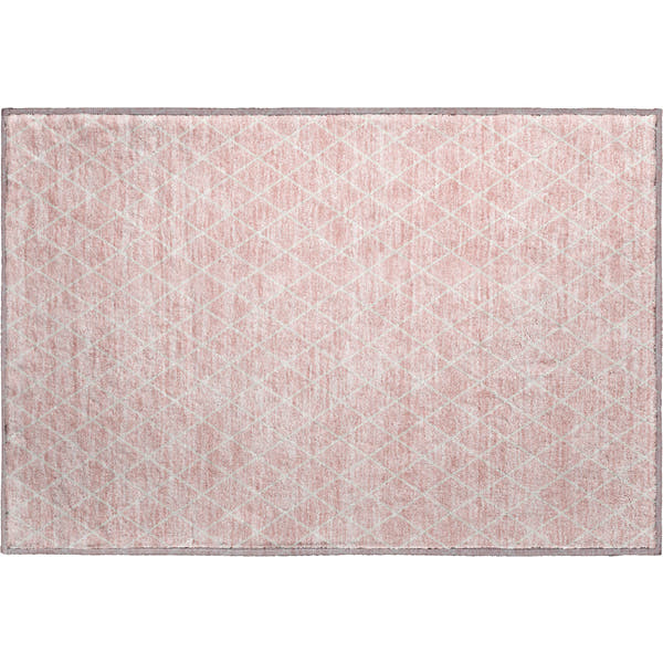Tallinn Machine Washable Transitional Pink Rug 1'8" x 2'6"
