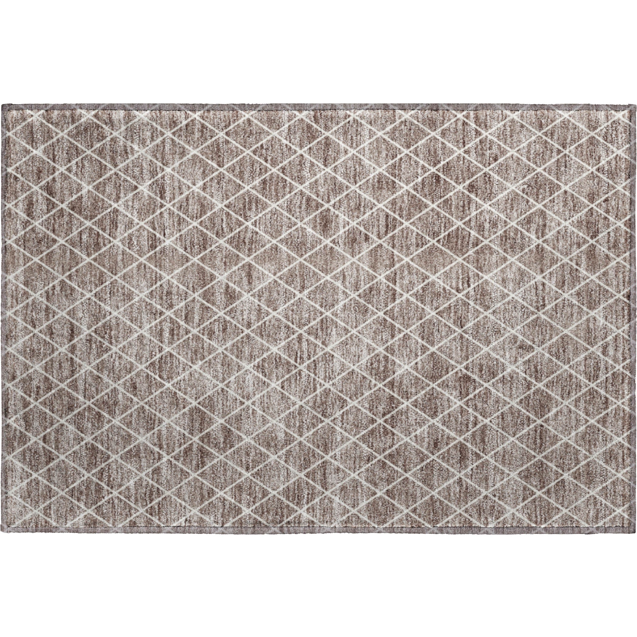Tallinn Machine Washable Transitional Taupe Brown Rug 1'8" x 2'6" #shape_Rectangle