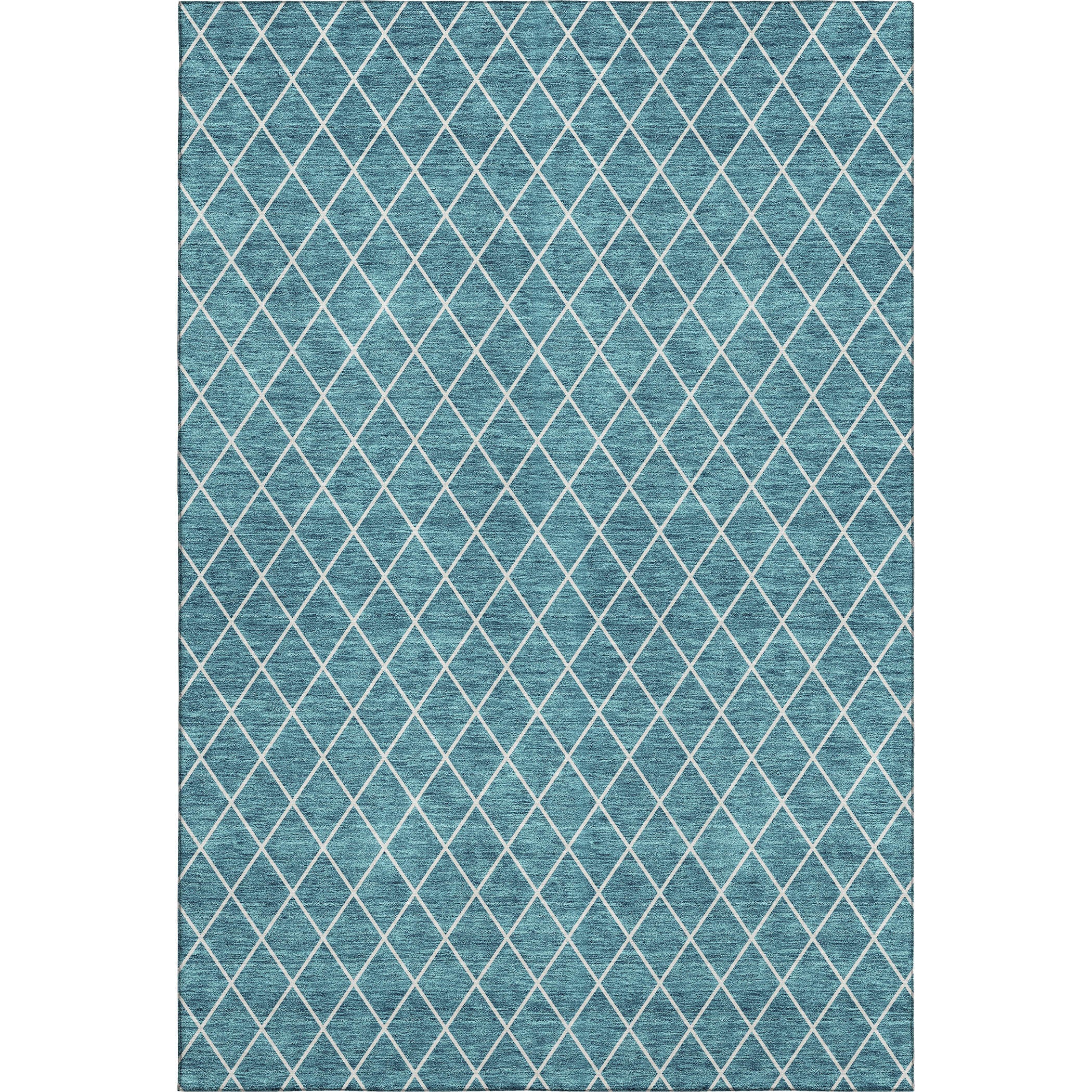 Tallinn Machine Washable Transitional Teal Rug 2'6" x 3'10" #shape_Rectangle