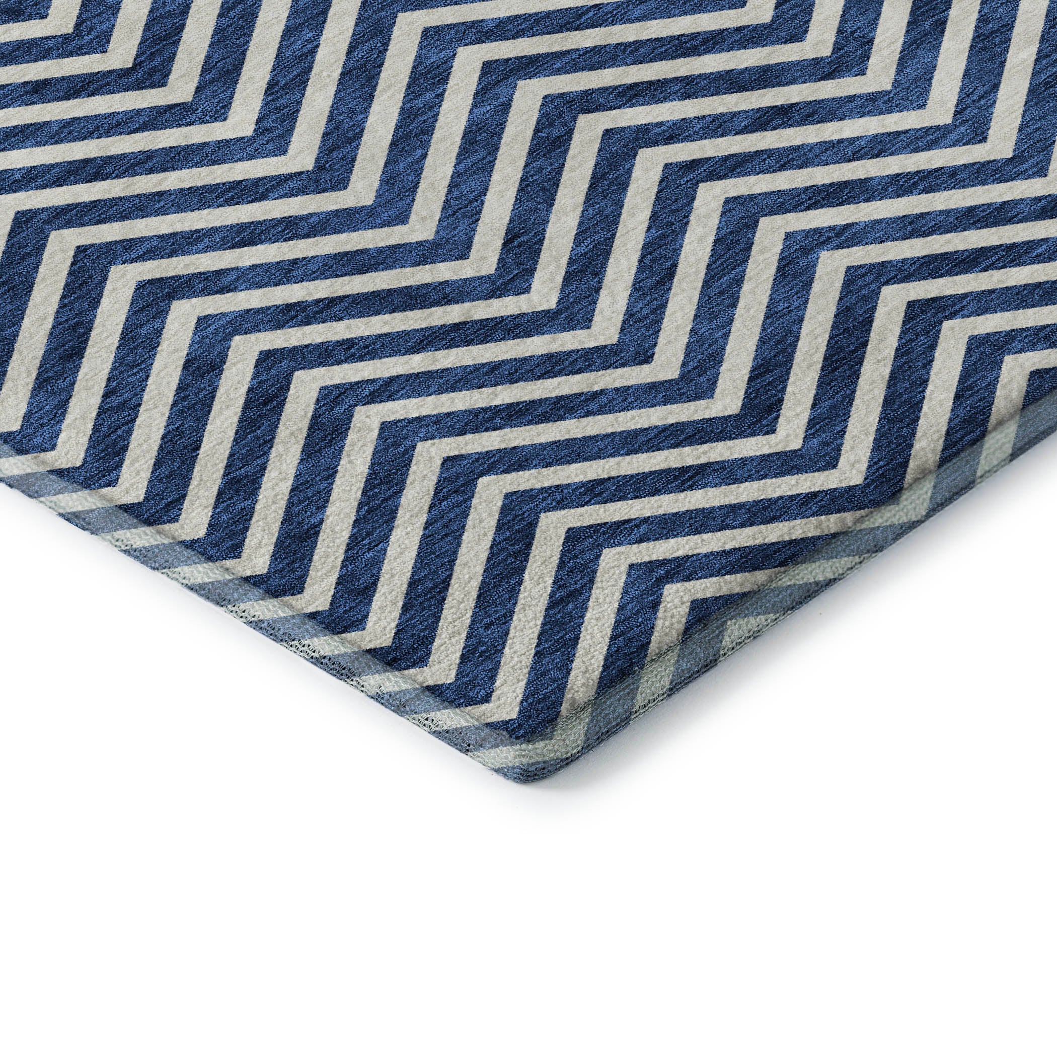 Bruges Machine Washable Transitional Blue Rug 1'8" x 2'6" #shape_Rectangle
