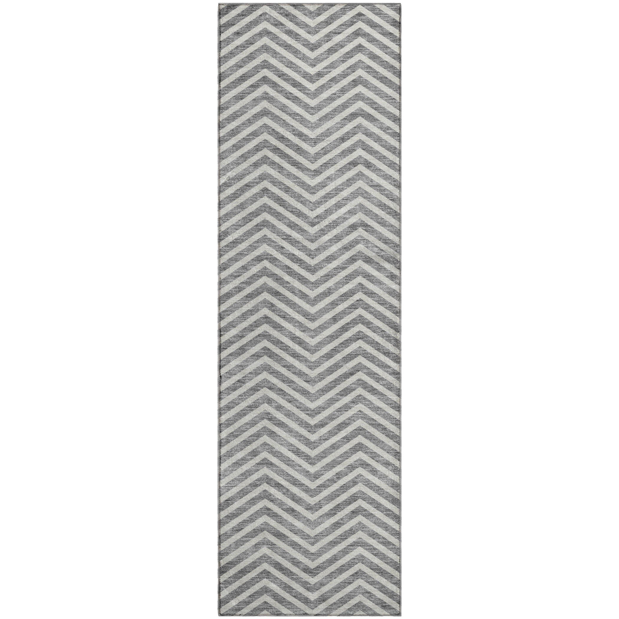 Bruges Machine Washable Transitional Gray Rug 2'3" x 7'6" #shape_Runner