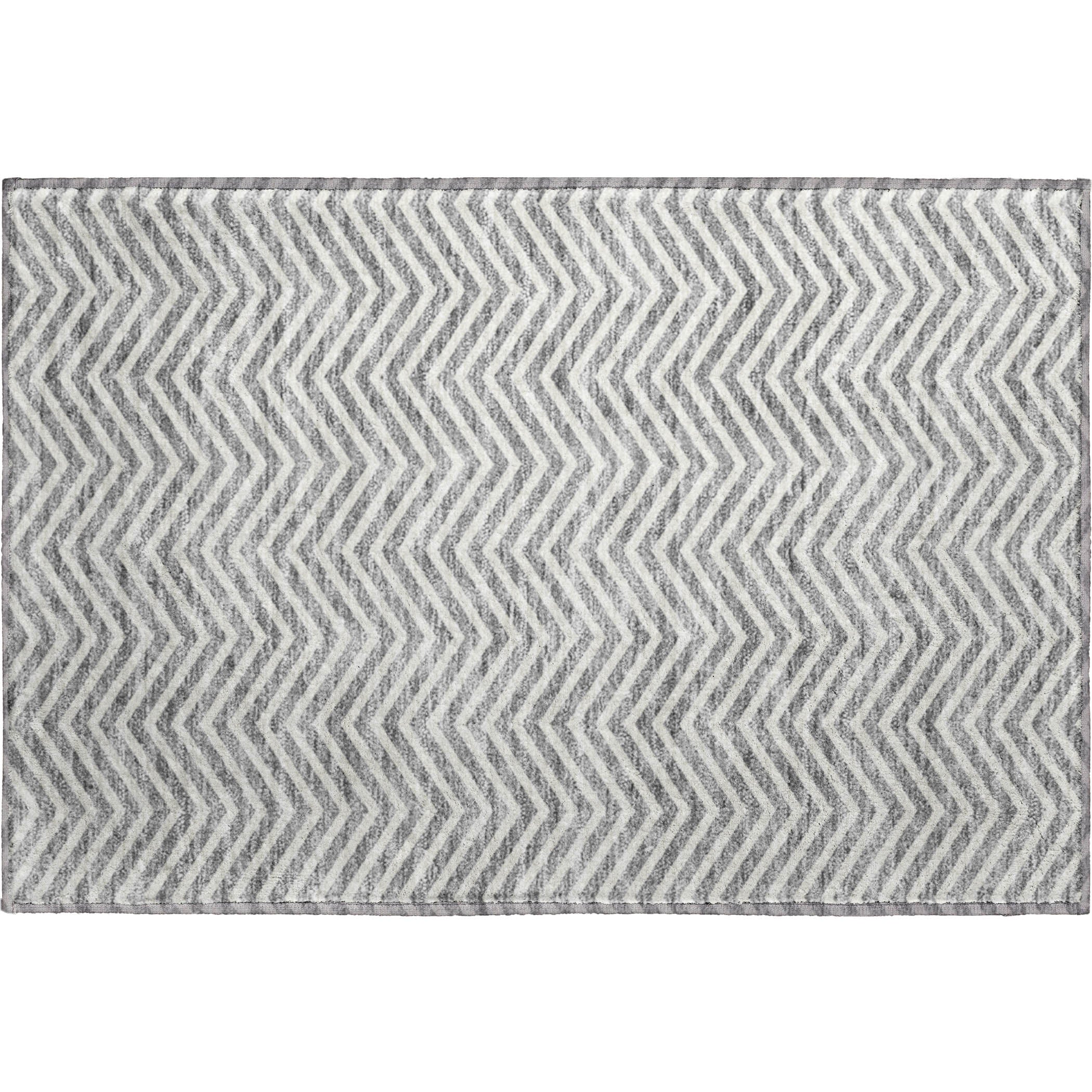 Bruges Machine Washable Transitional Gray Rug 1'8" x 2'6" #shape_Rectangle