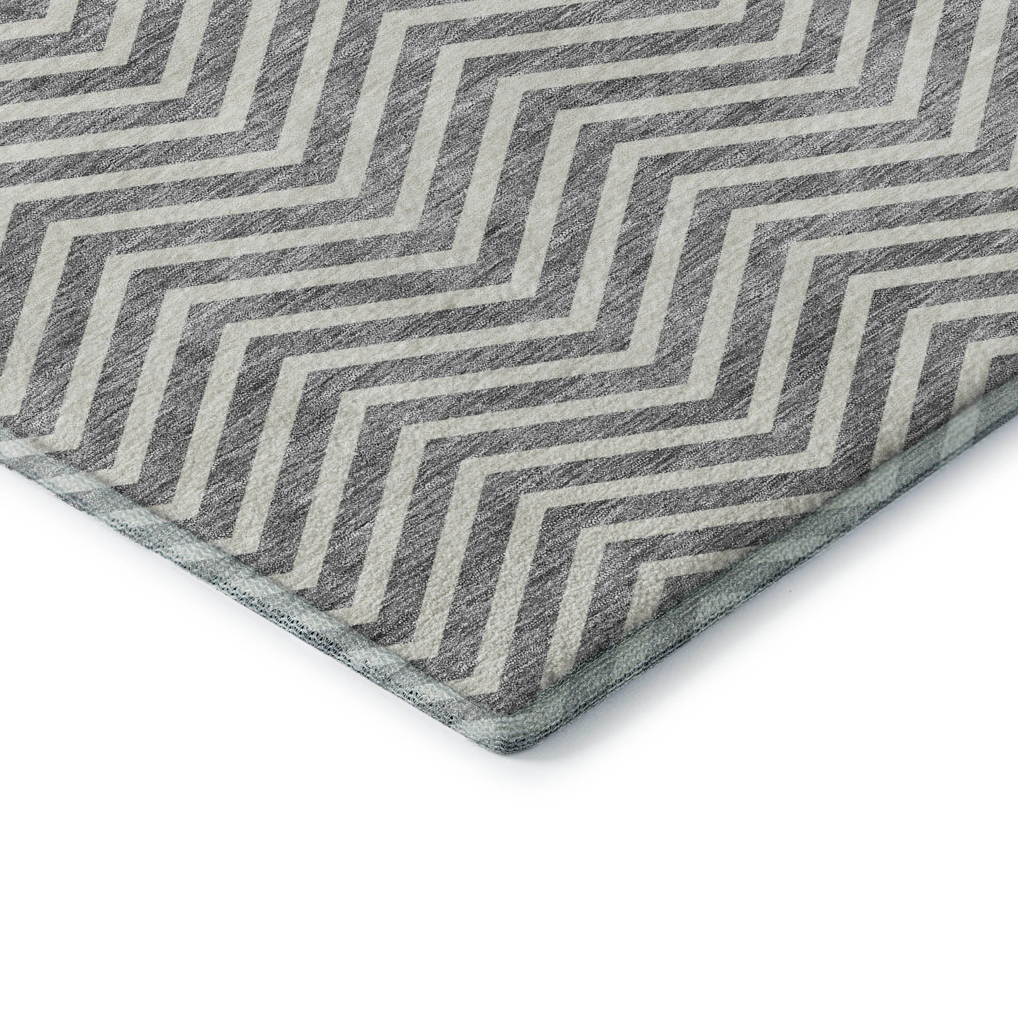 Bruges Machine Washable Transitional Gray Rug 1'8" x 2'6" #shape_Rectangle