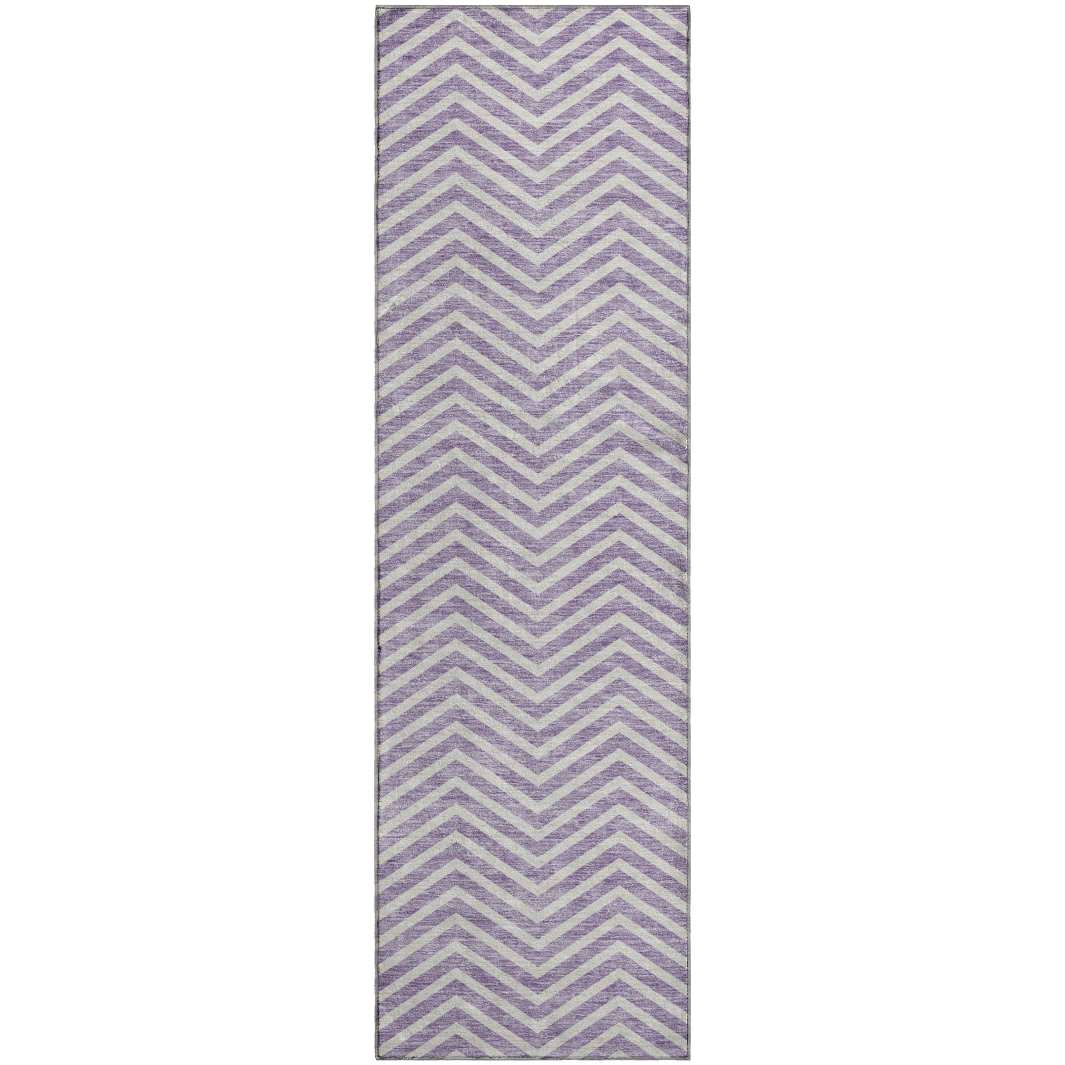 Bruges Machine Washable Transitional Lilac Purple Rug 2'3" x 7'6" #shape_Runner