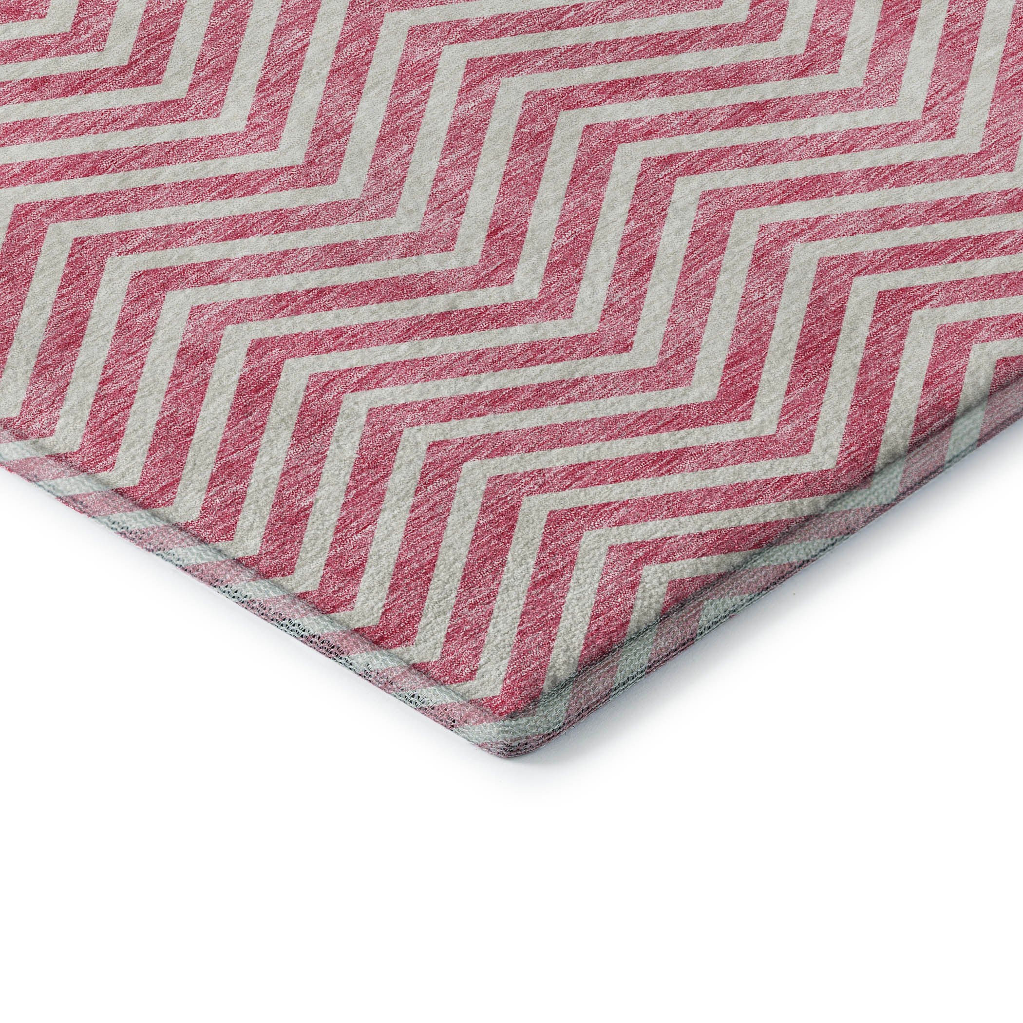 Bruges Machine Washable Transitional Pink Rug 1'8" x 2'6" #shape_Rectangle