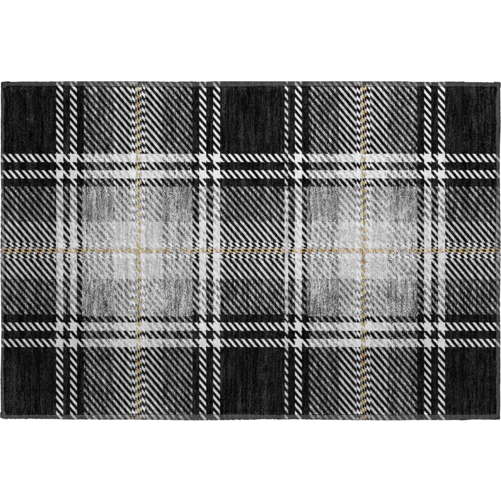 Chiang Mai Machine Washable Transitional Black Rug 1'8" x 2'6" #shape_Rectangle