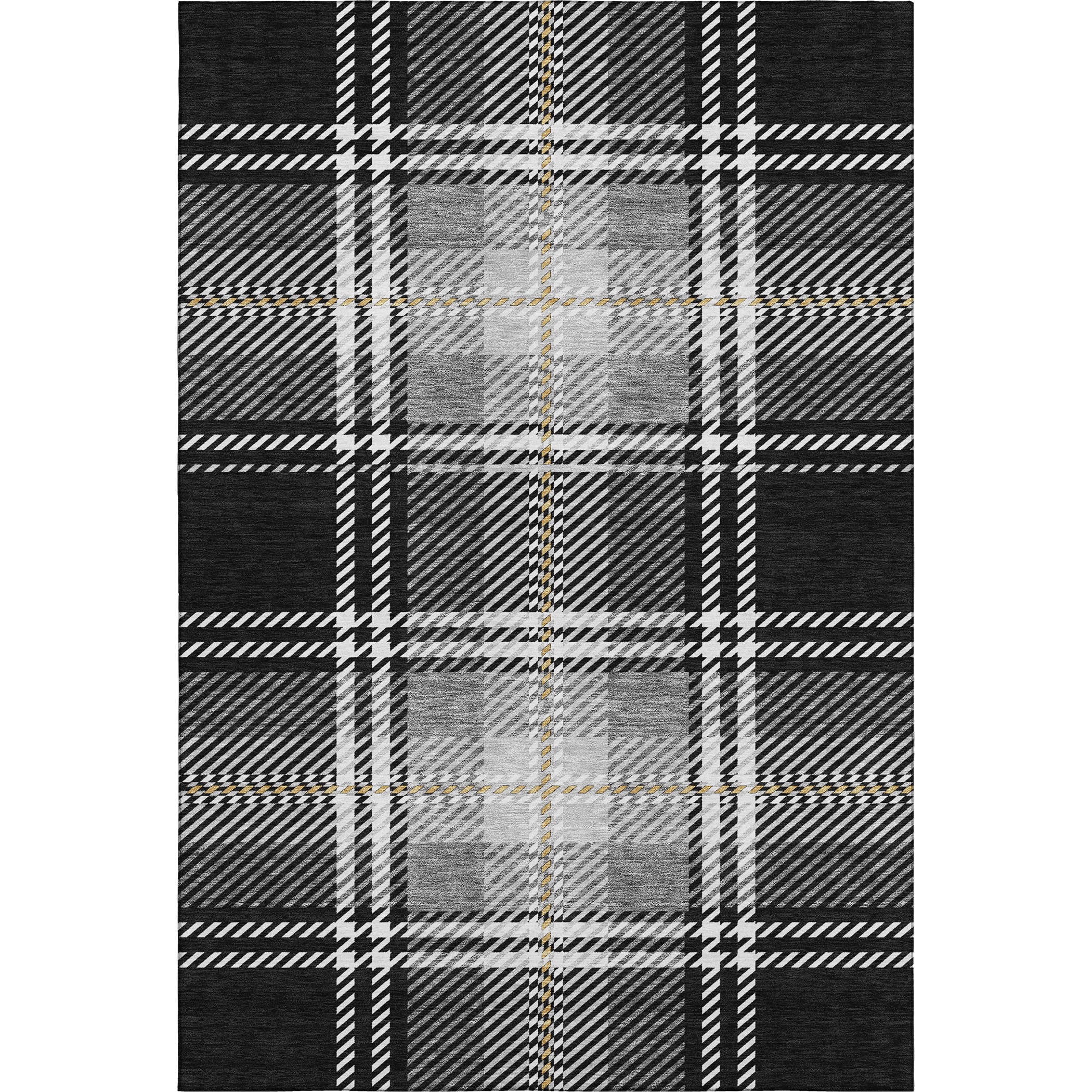 Chiang Mai Machine Washable Transitional Black Rug 2'6" x 3'10" #shape_Rectangle