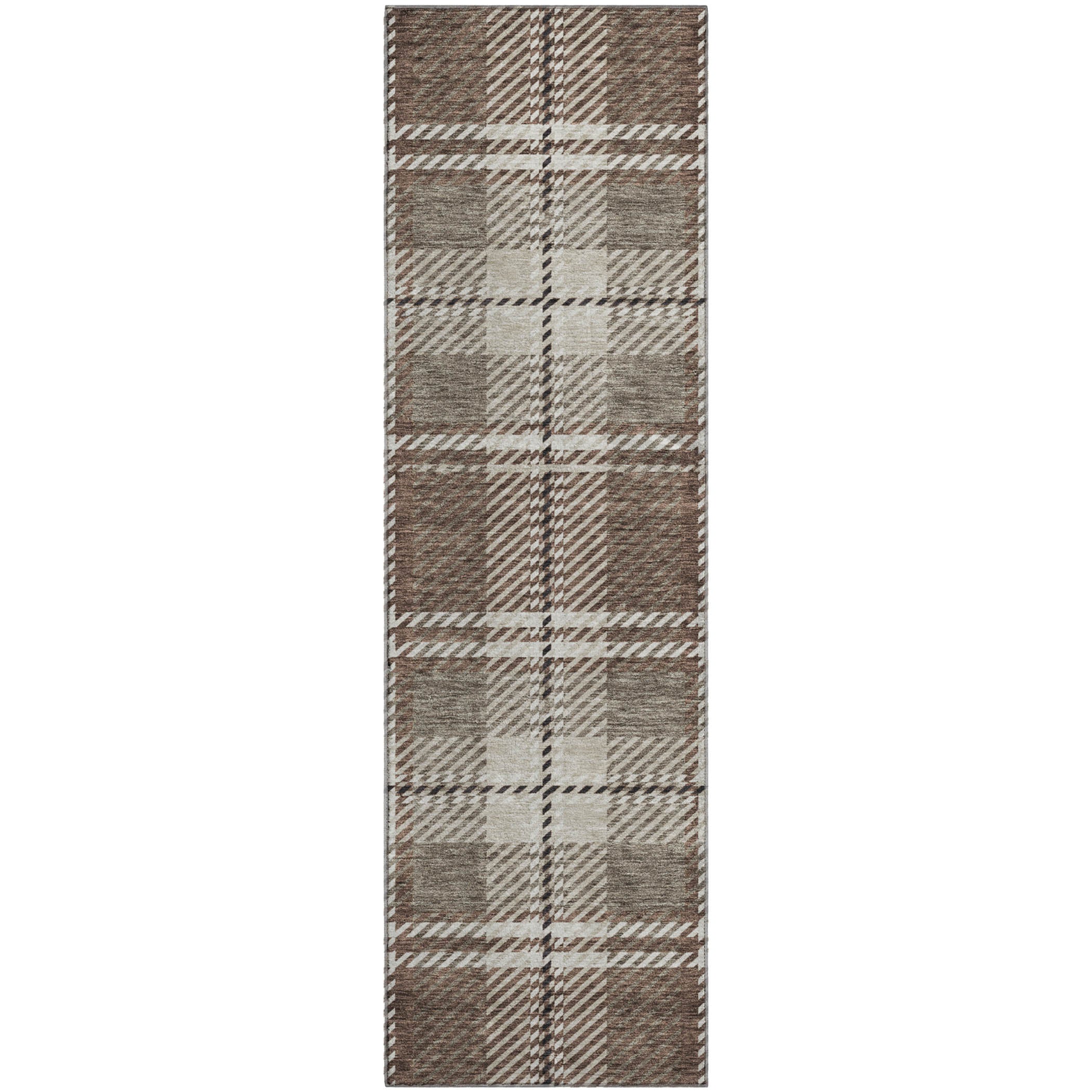 Chiang Mai Machine Washable Transitional Brown Rug 2'3" x 7'6" #shape_Runner