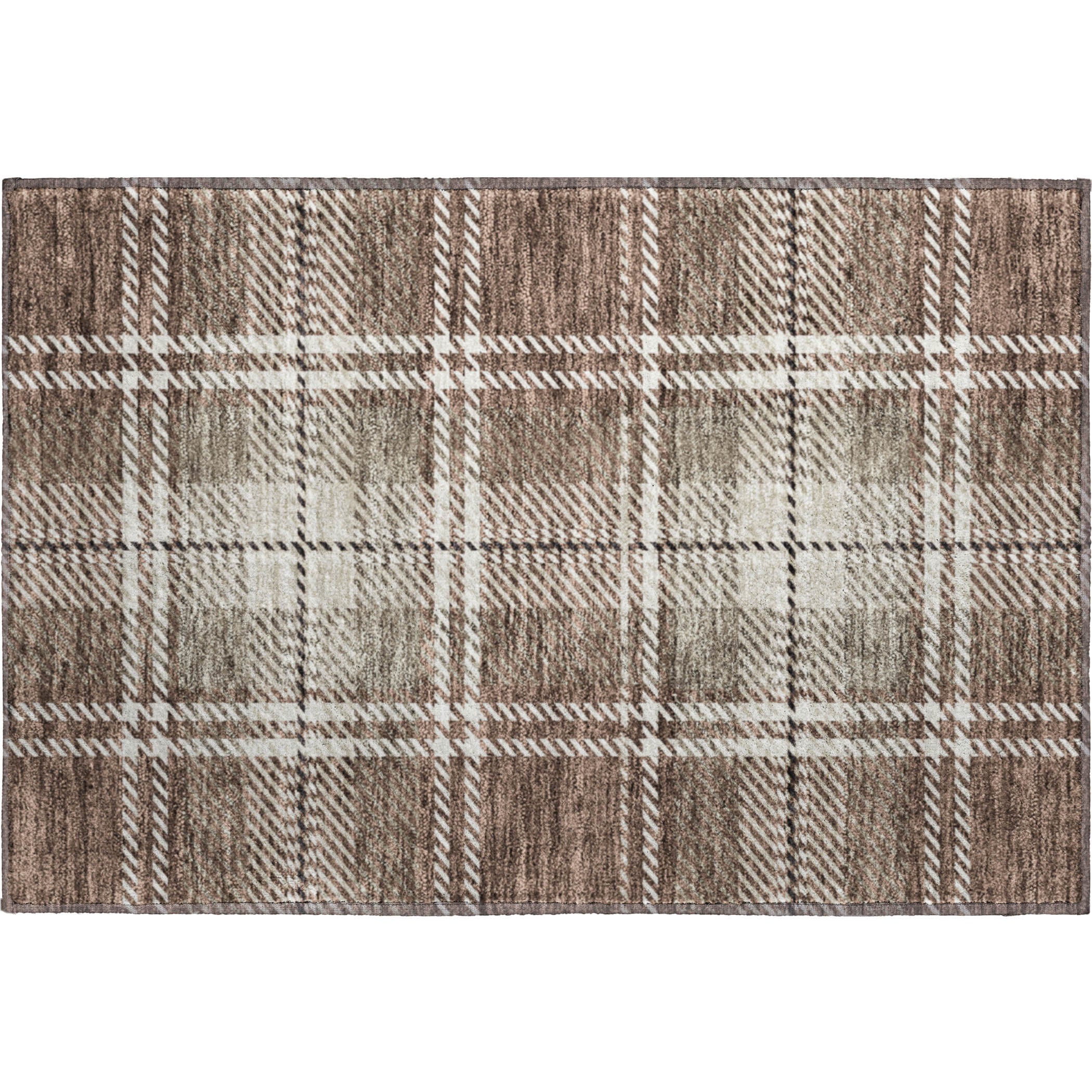 Chiang Mai Machine Washable Transitional Brown Rug 1'8" x 2'6" #shape_Rectangle